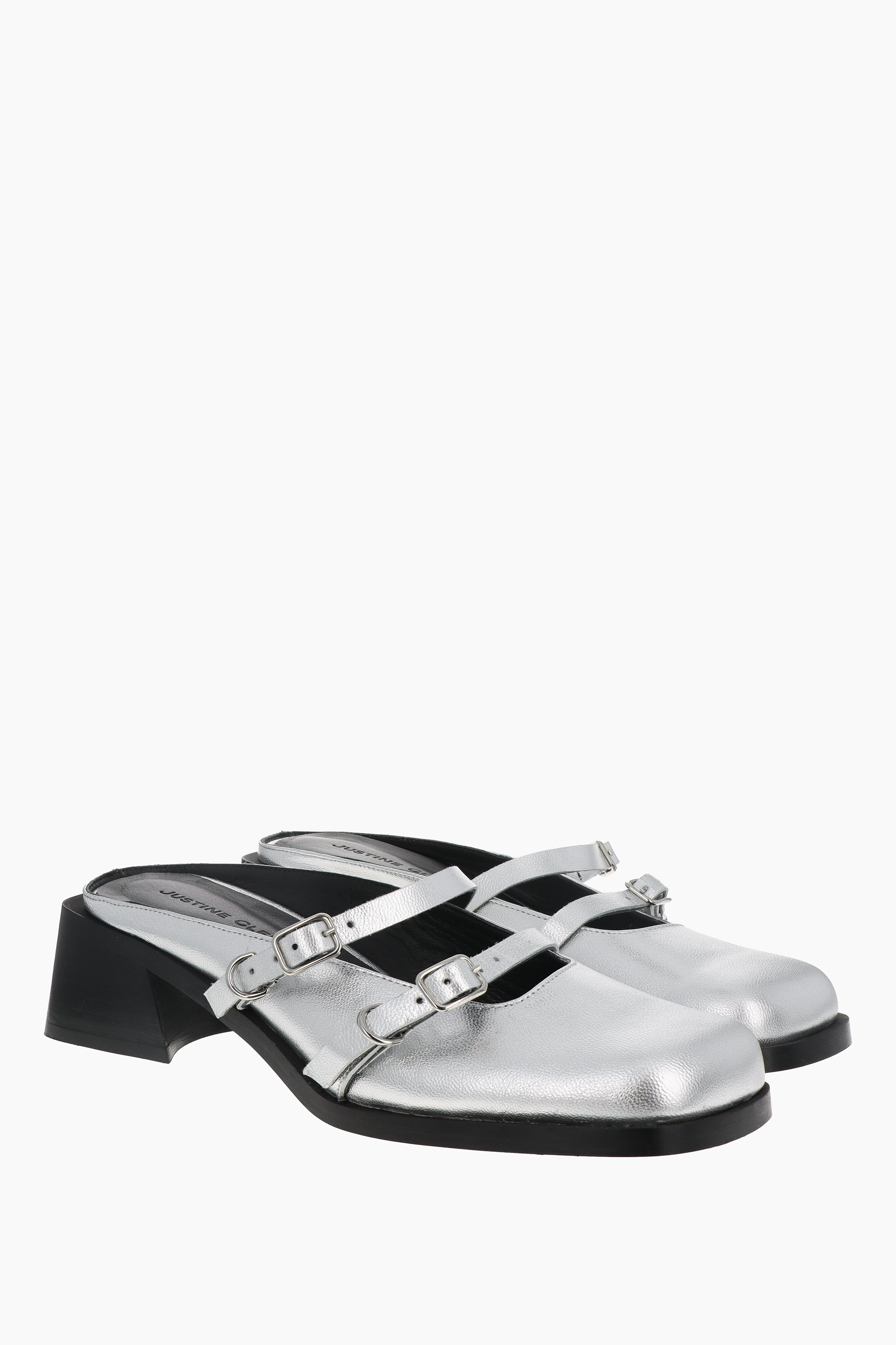 Justine Clenquet - Andie silver mules