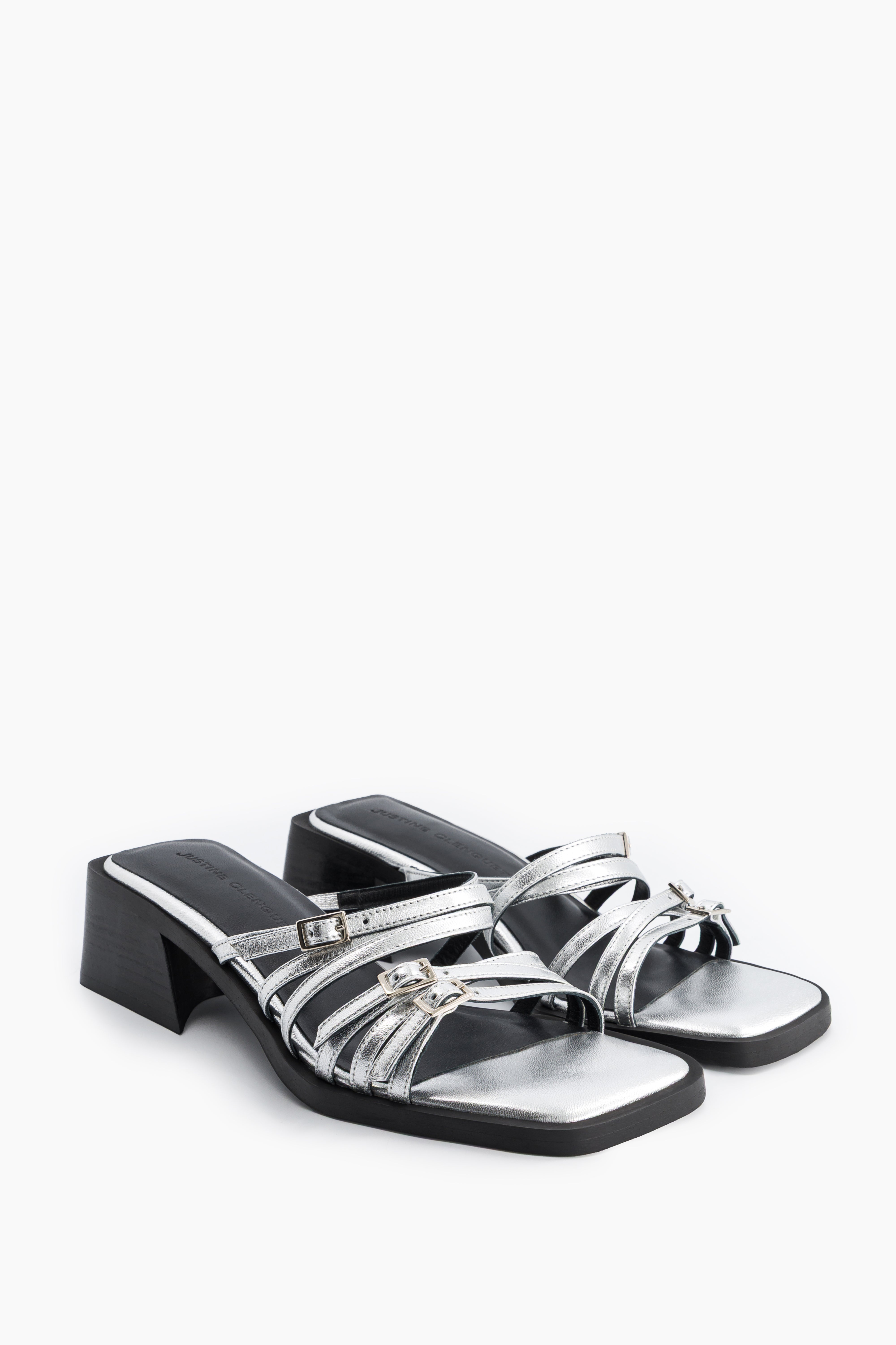 Justine Clenquet - Andie silver sandals