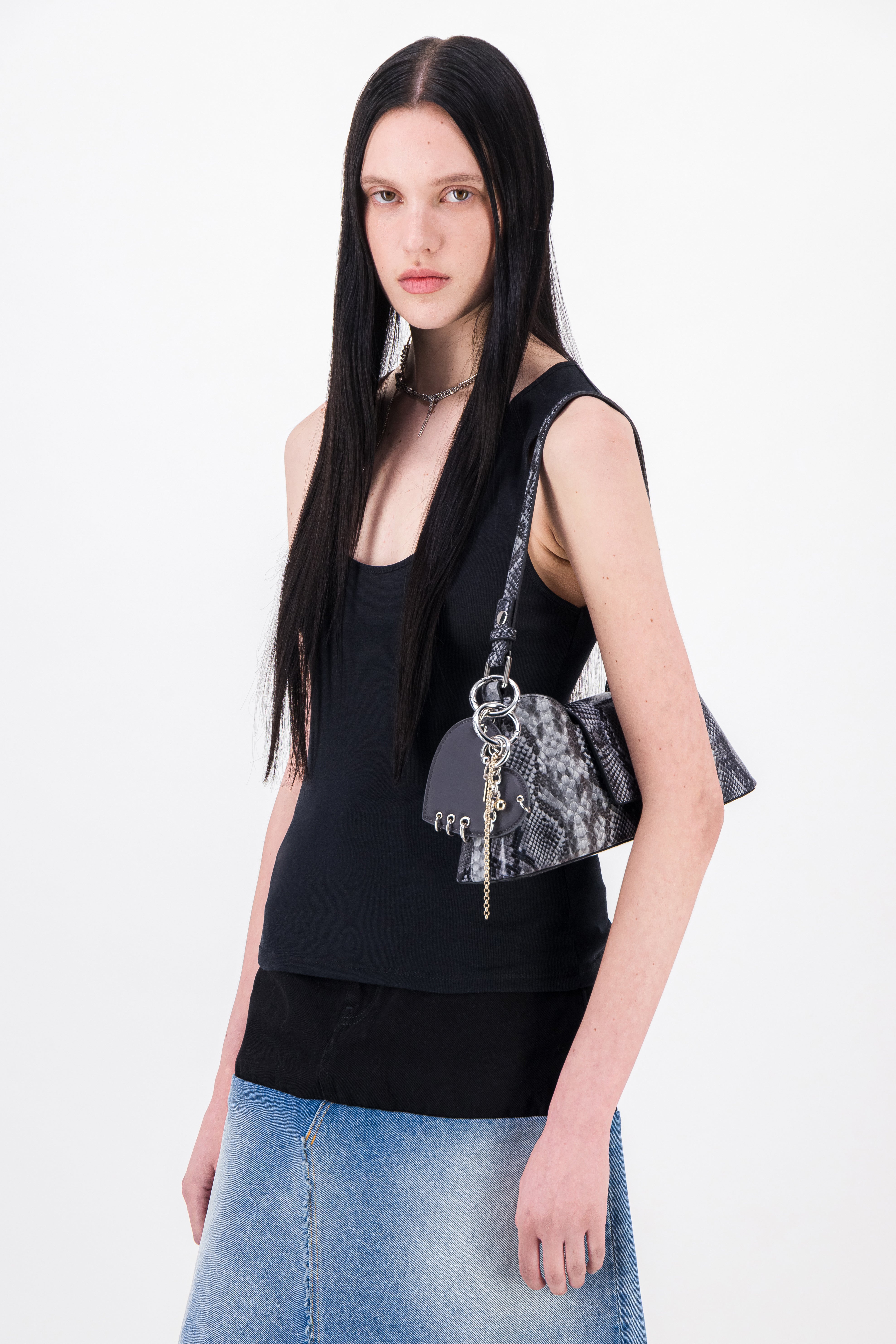 【JUSTINE CLENQUET】MARLA RED LIPSTICK BAG RED (WITH HEART KEYCHAIN)