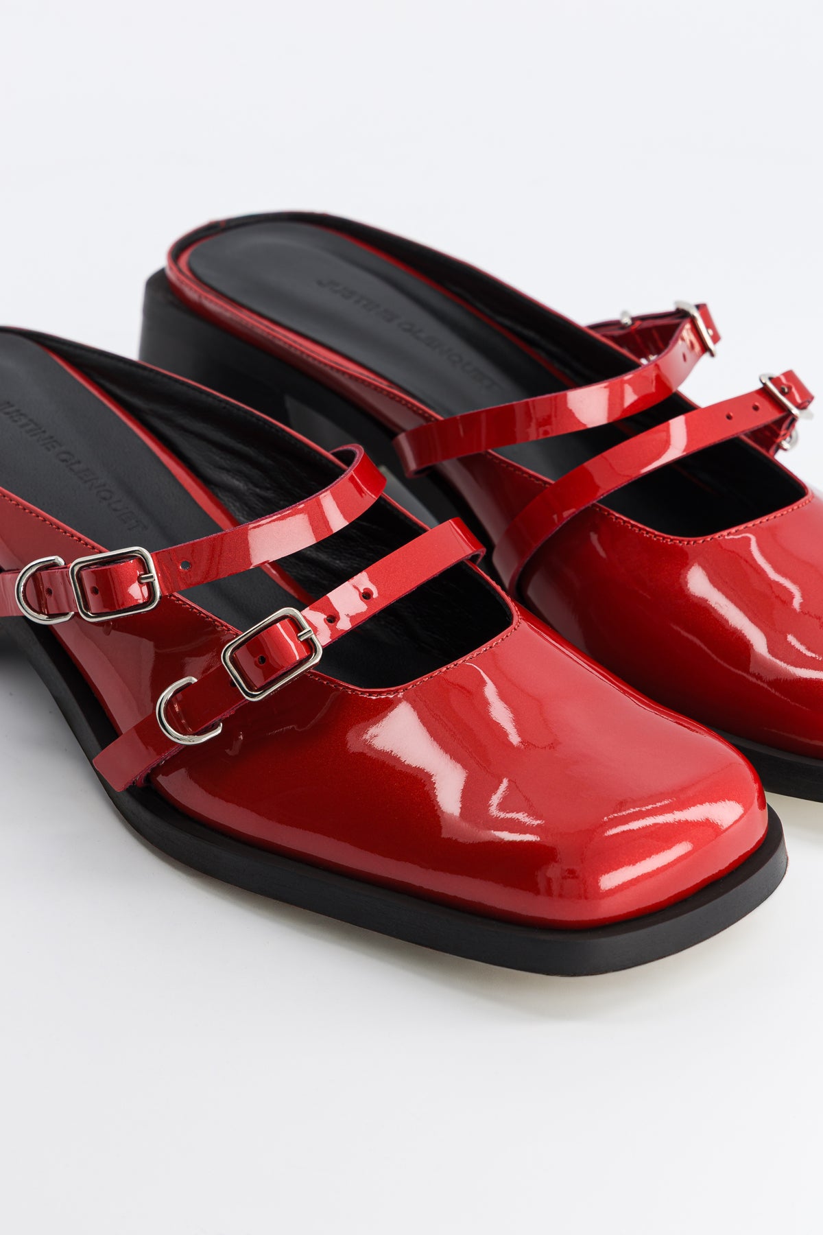 Justine Clenquet - Andie red lipstick mules