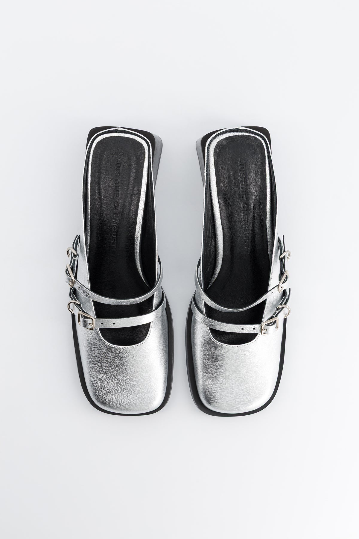 Justine Clenquet - Andie silver mules