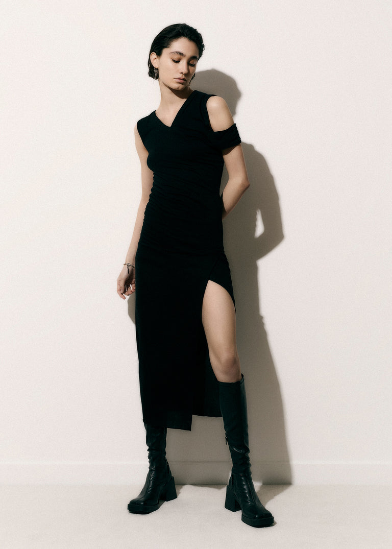 Justine Clenquet Bottes Chloë noir stretch - Main Image