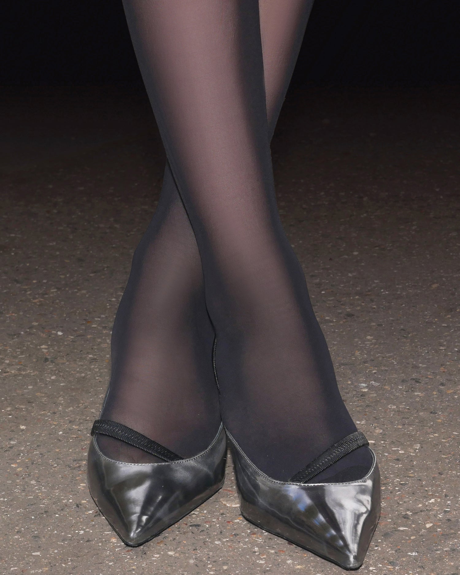 Sofia gun metal slingbacks