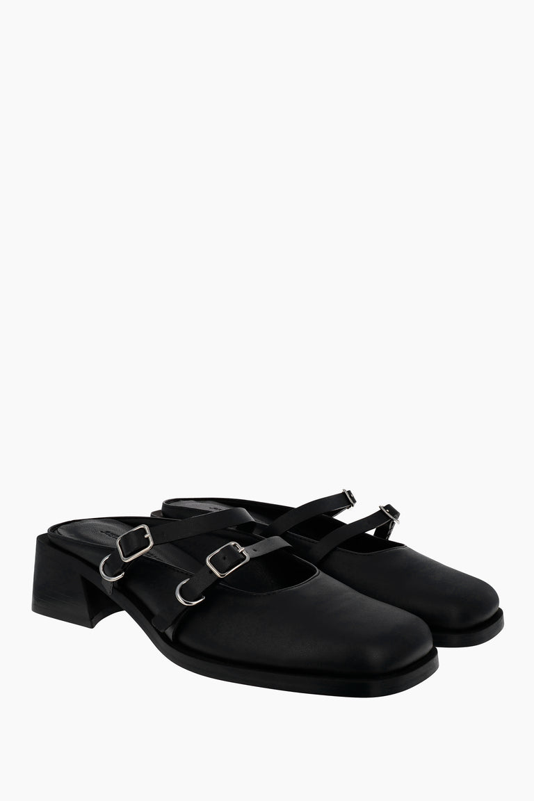 Andie black mules