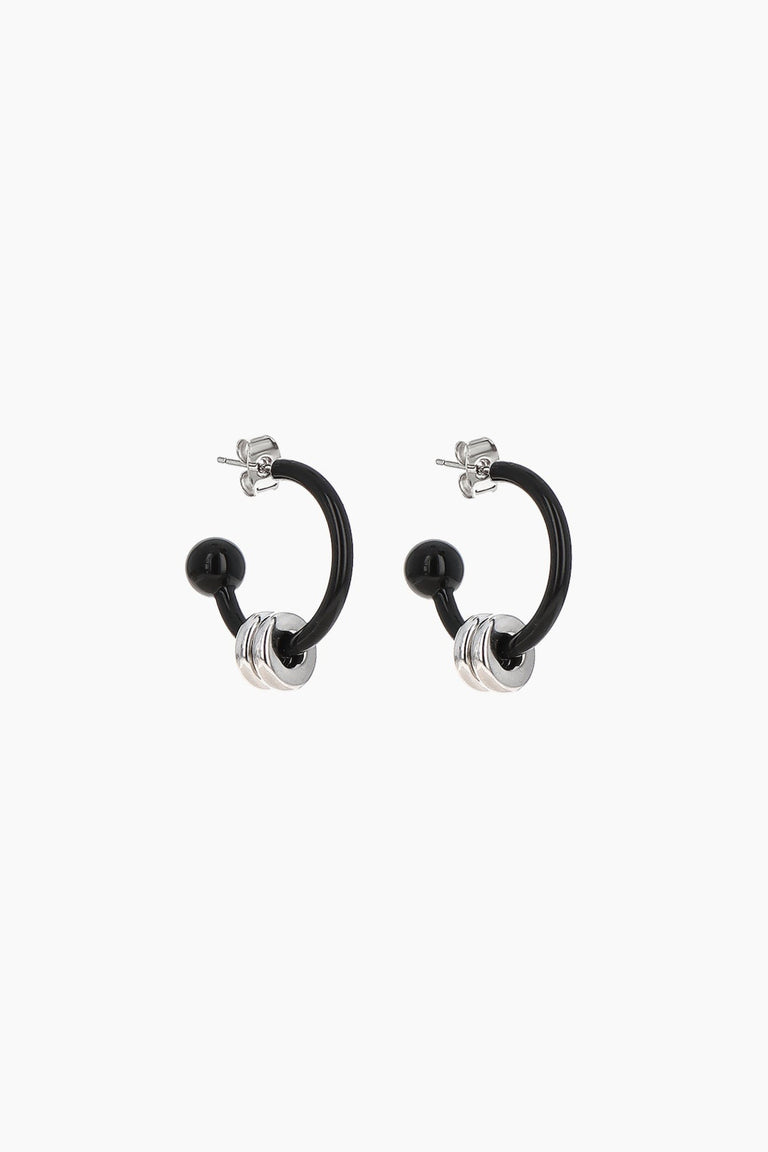Boucles d'oreilles Alan Noir