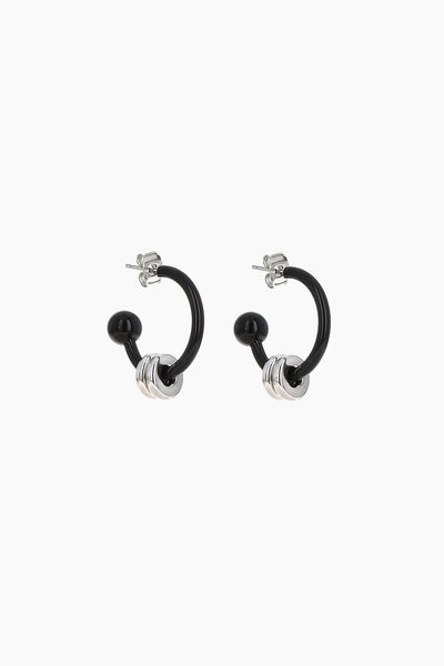 JUSTINE CLENQUET ALAN EARRINGS ピアス(両耳用) Justine Clenquet - Alan Black Earrings