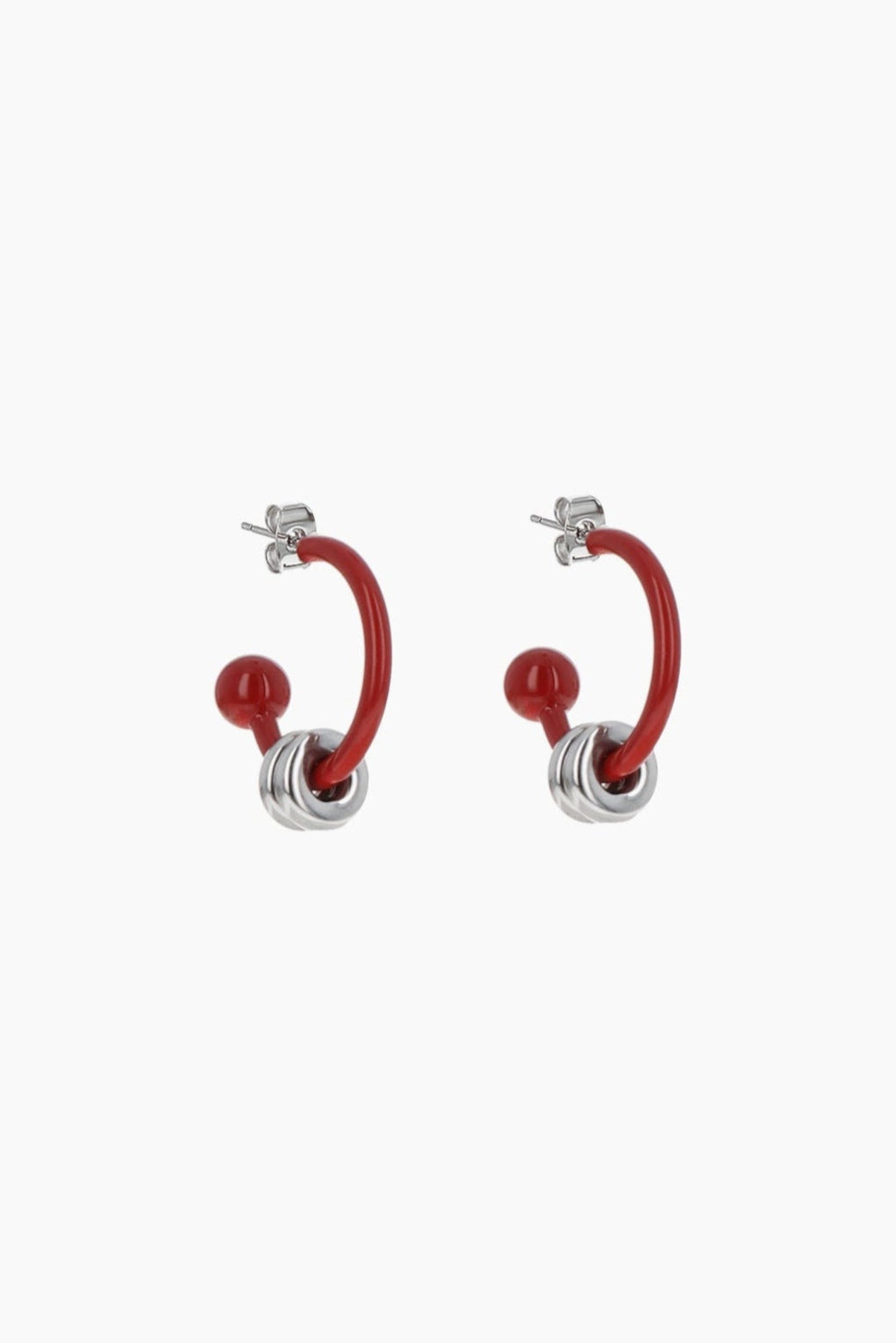 Boucles d'oreilles Alan Rouge