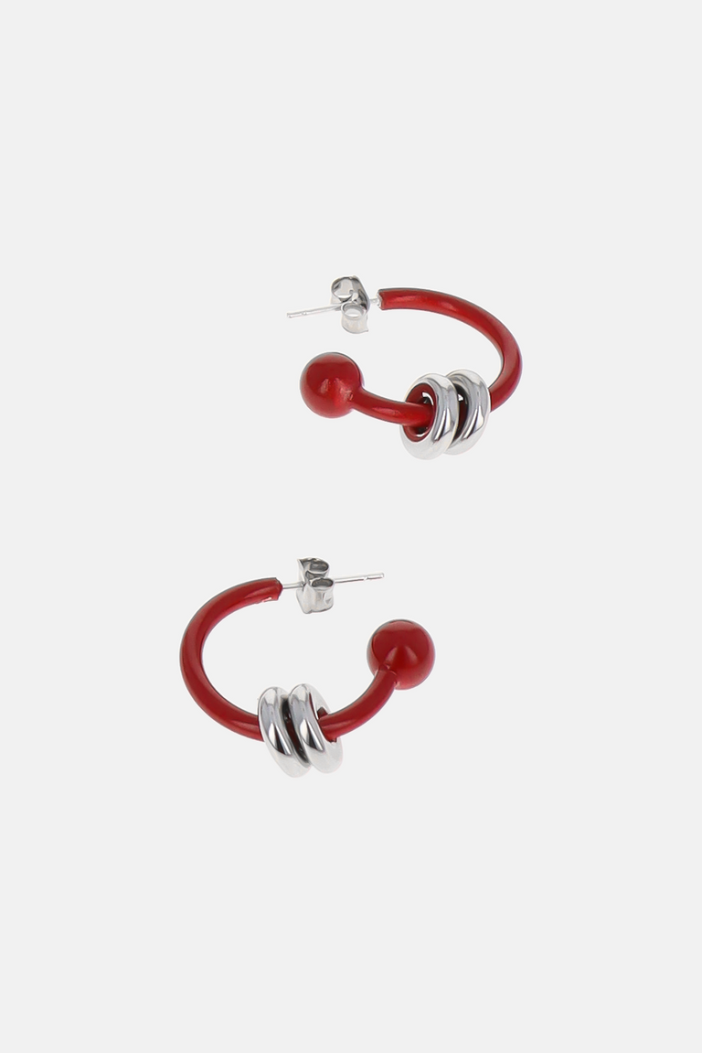 Boucles d'oreilles Alan Rouge