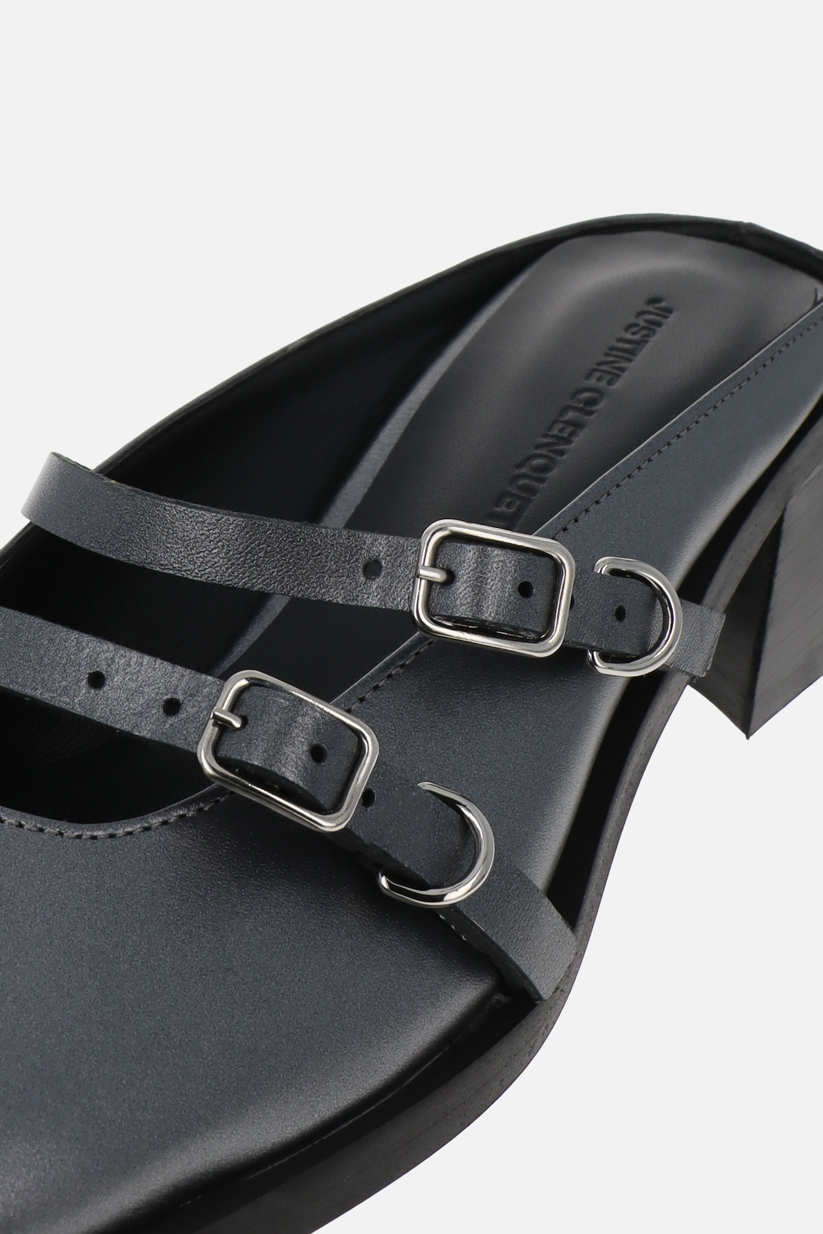 Andie pearl grey mules