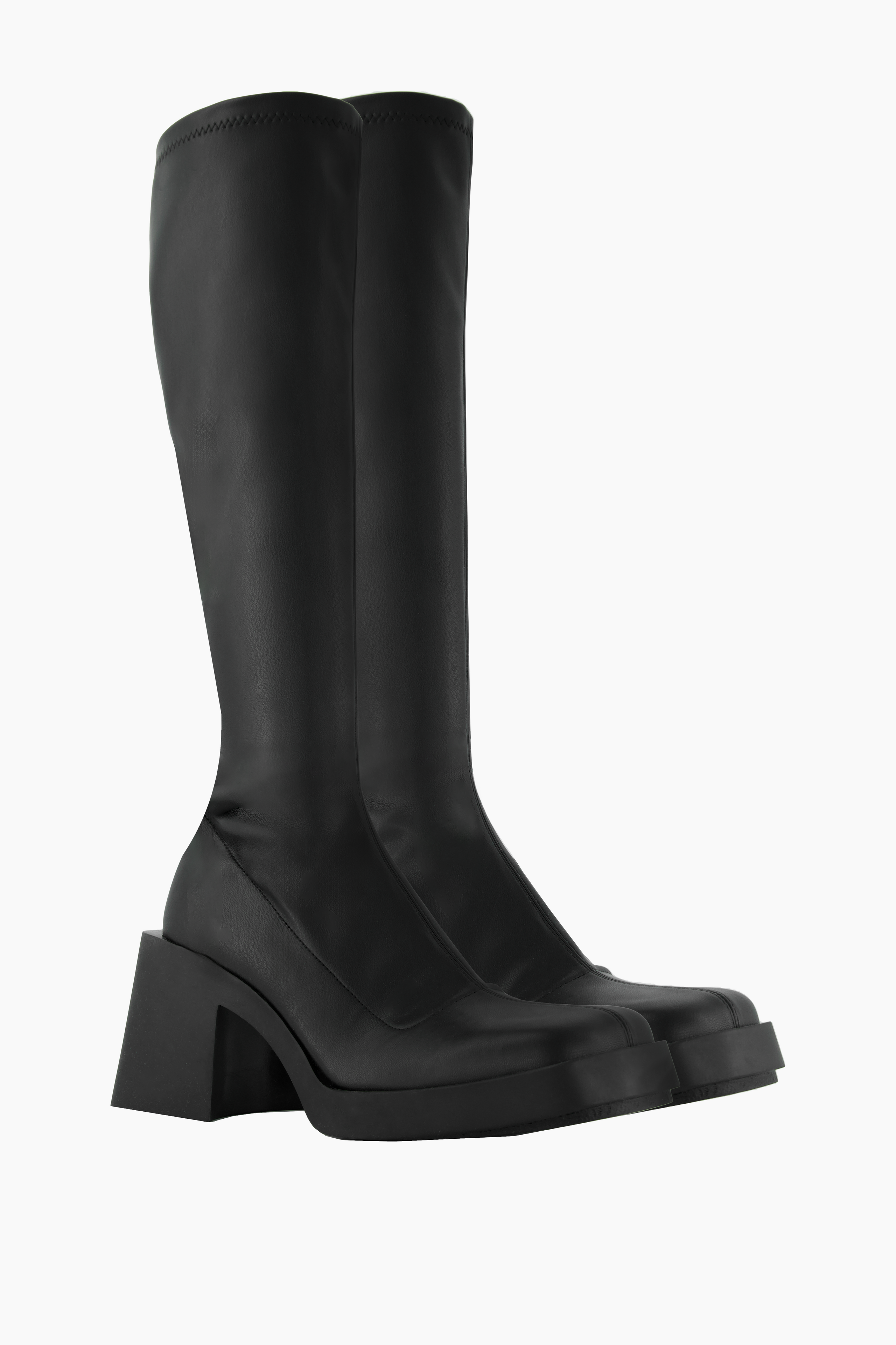 Chloë black high boots