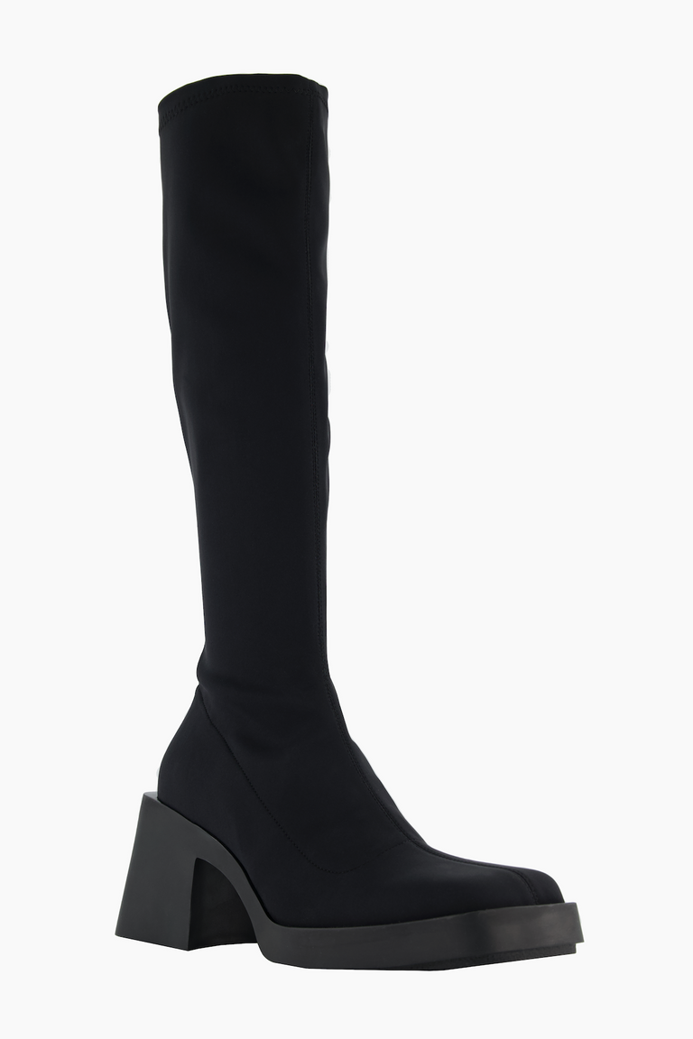Chloë neoprene black high boots