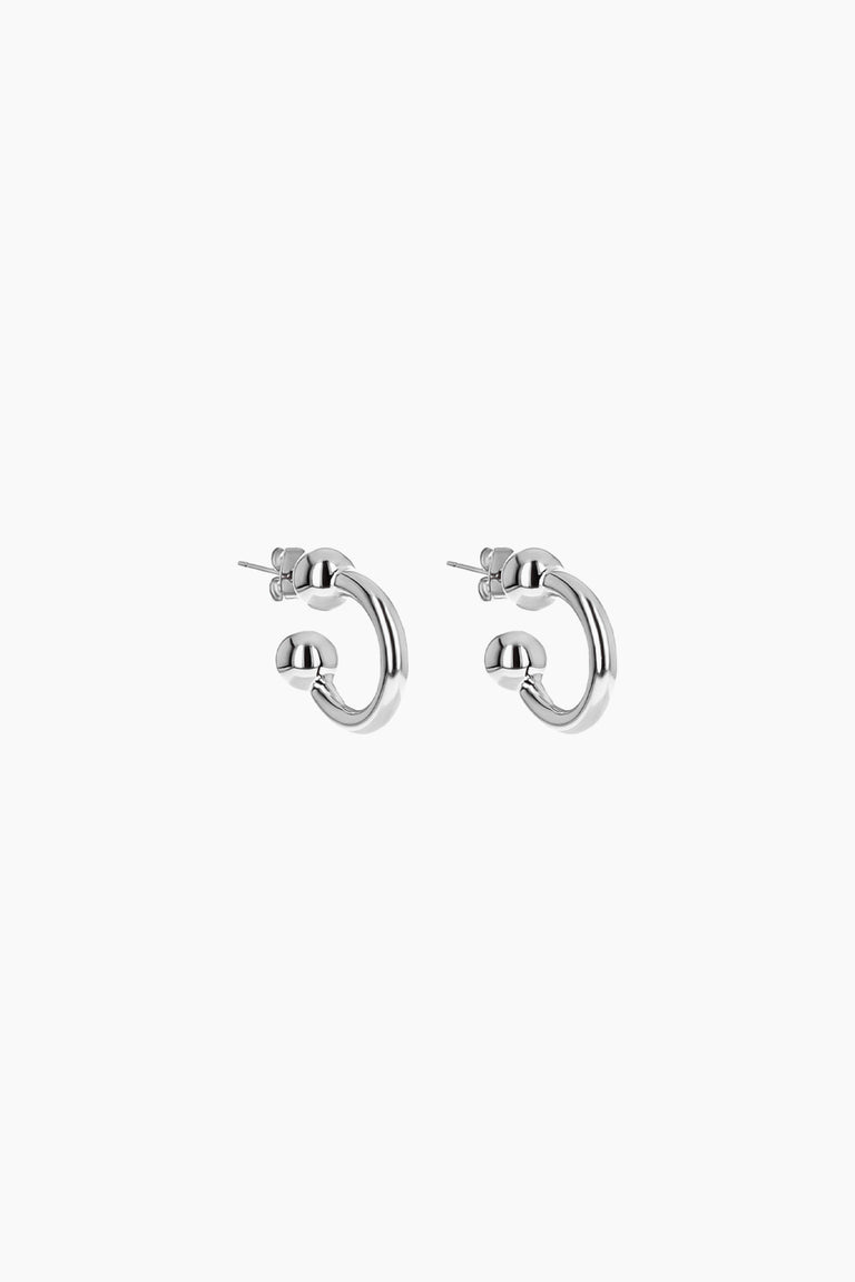 Devon small silver earrings