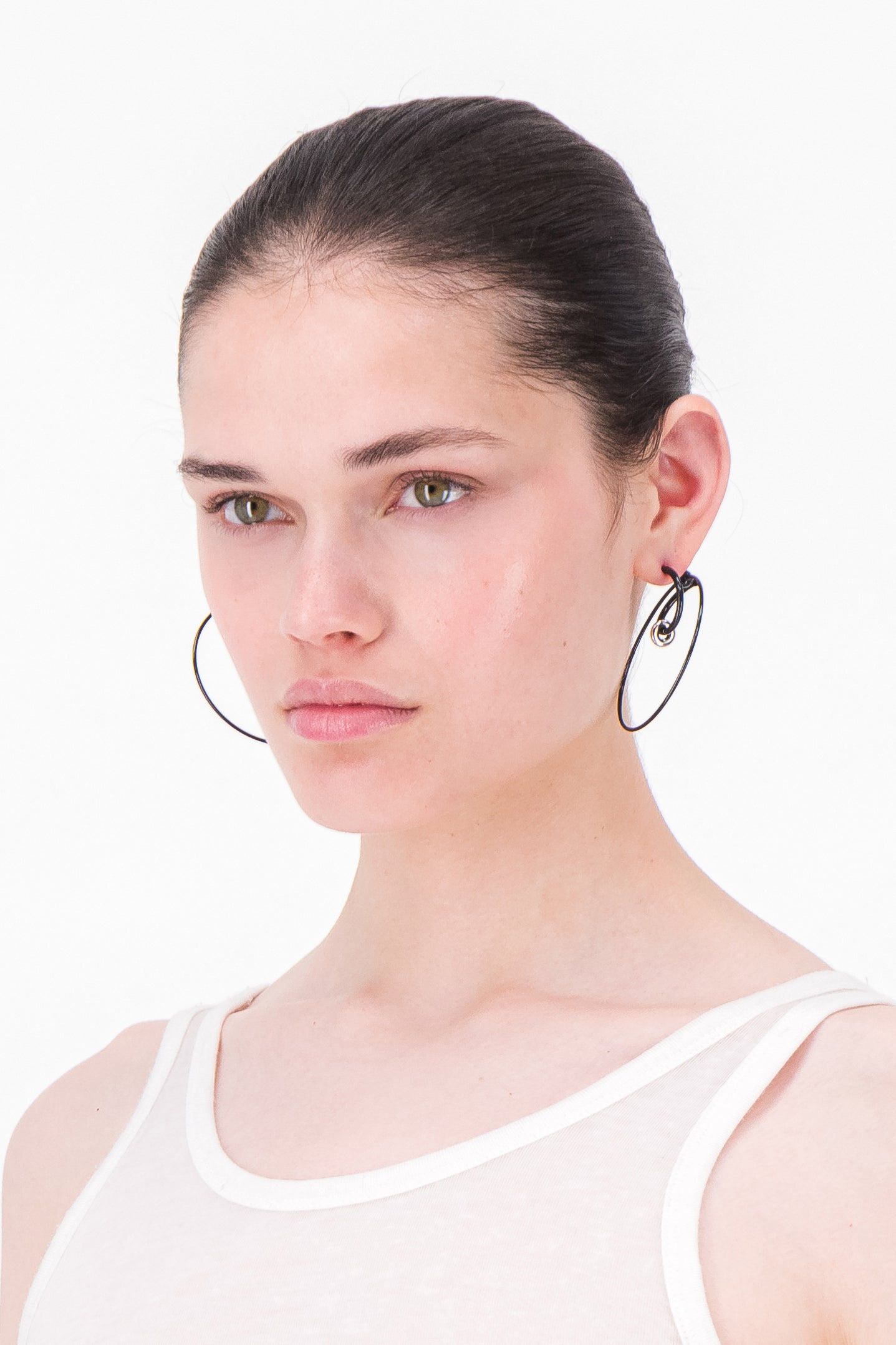 Boucles d'oreilles Eva noir
