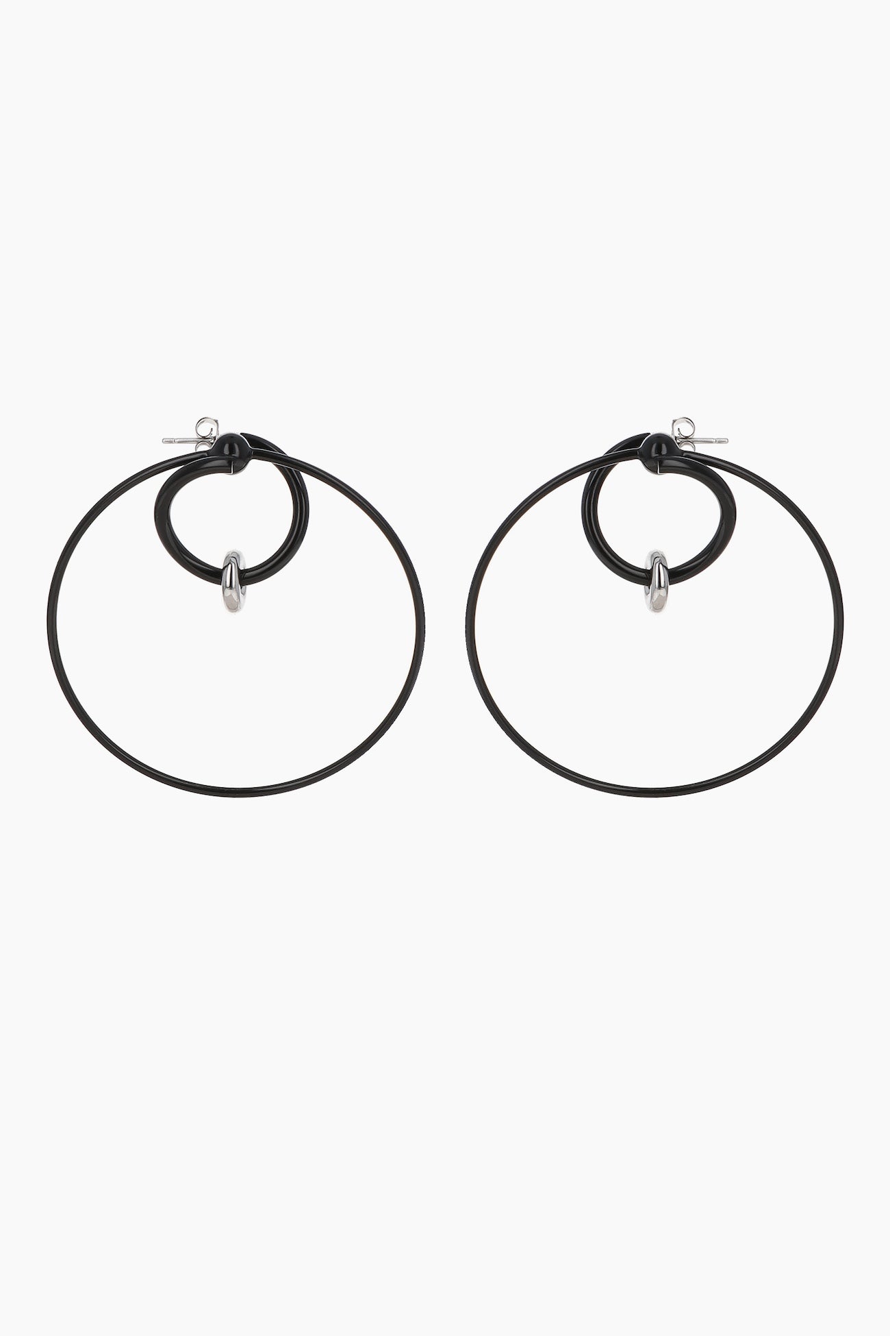 Boucles d'oreilles Eva noir