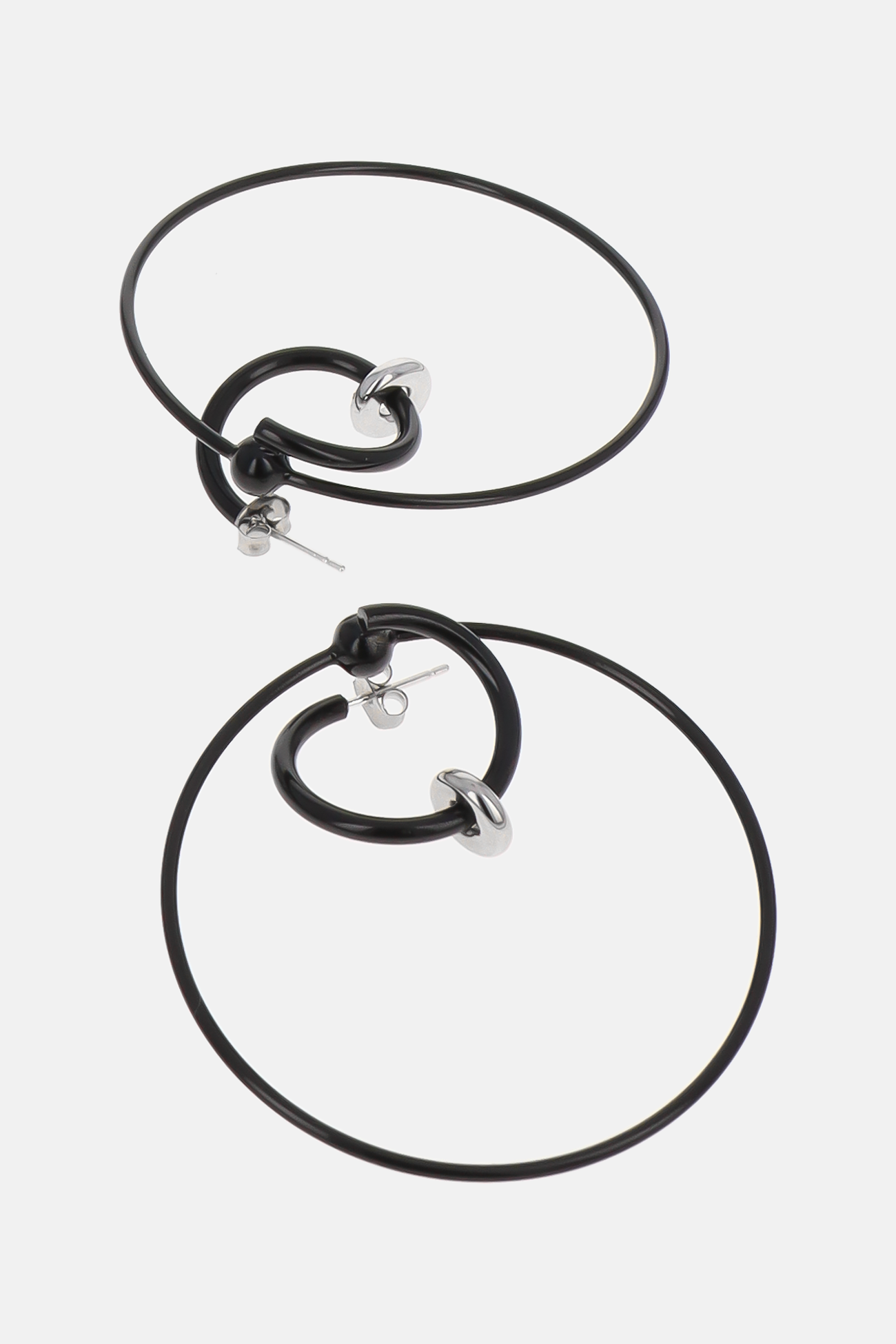 Boucles d'oreilles Eva noir