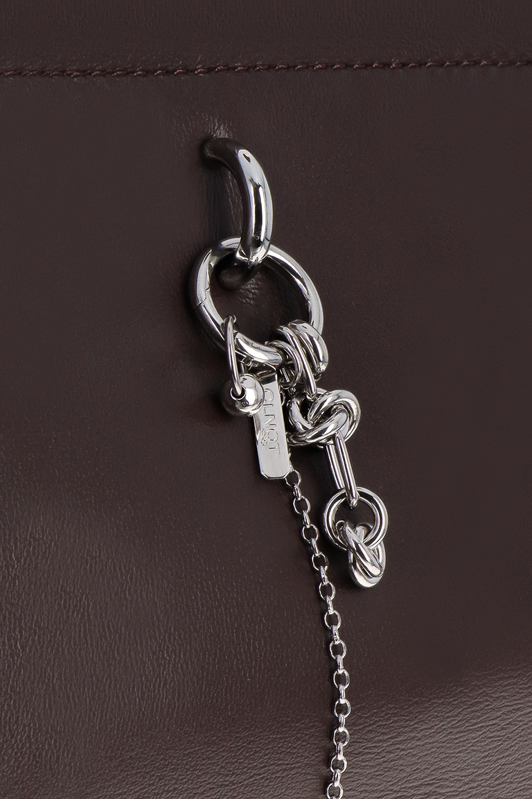 Flor brown bag + chain charm