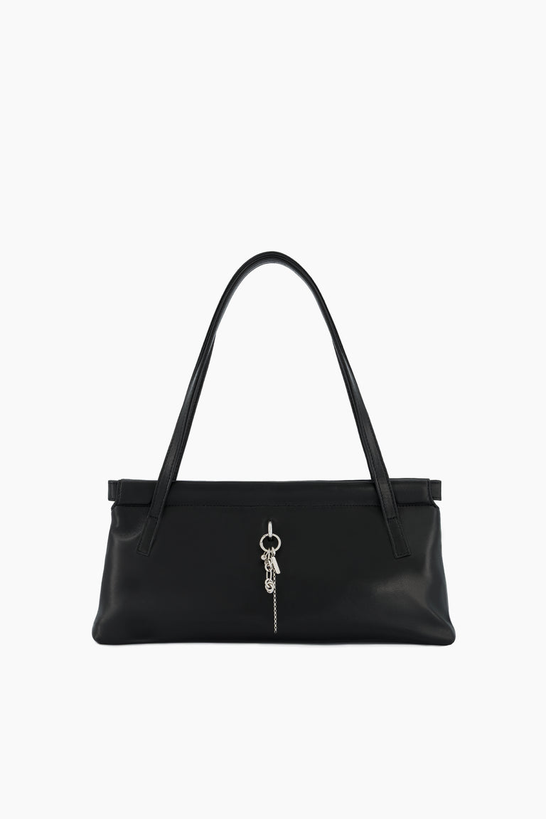 Flor black bag with chain charm