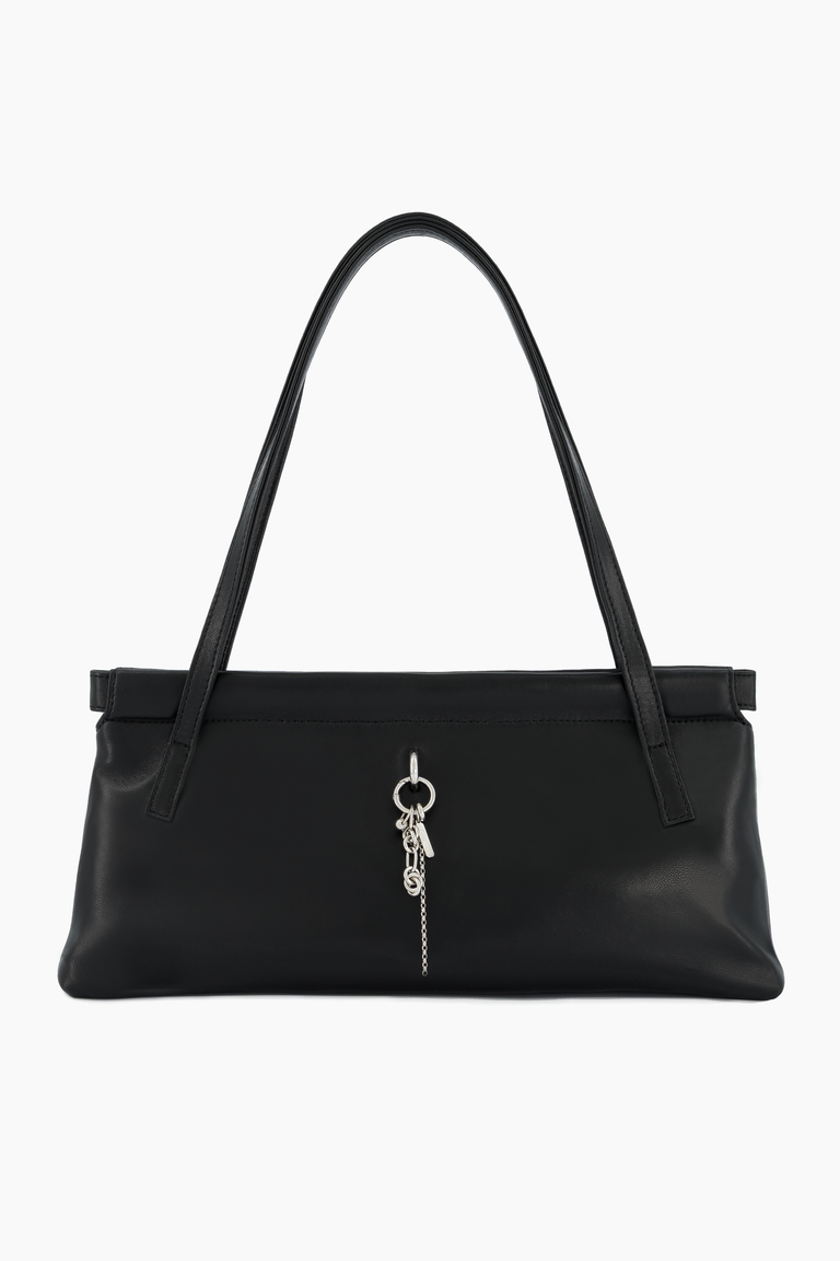 Flor black bag + chain charm