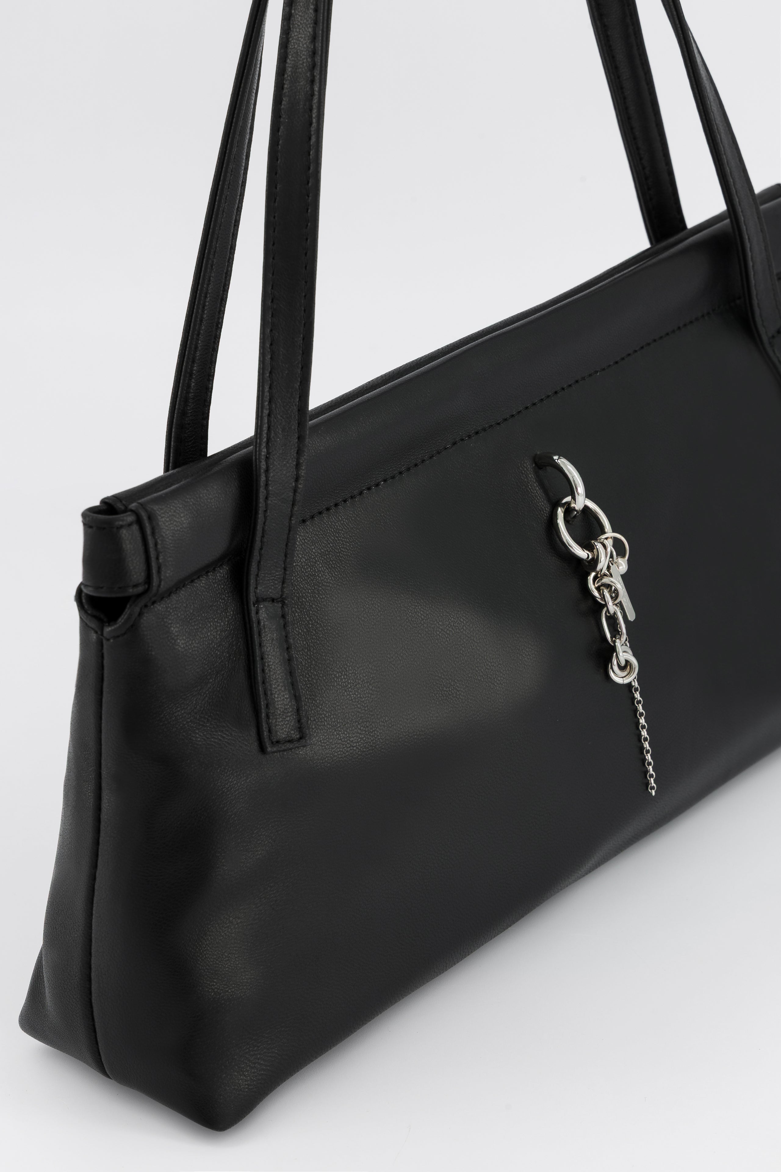 Flor black bag + chain charm
