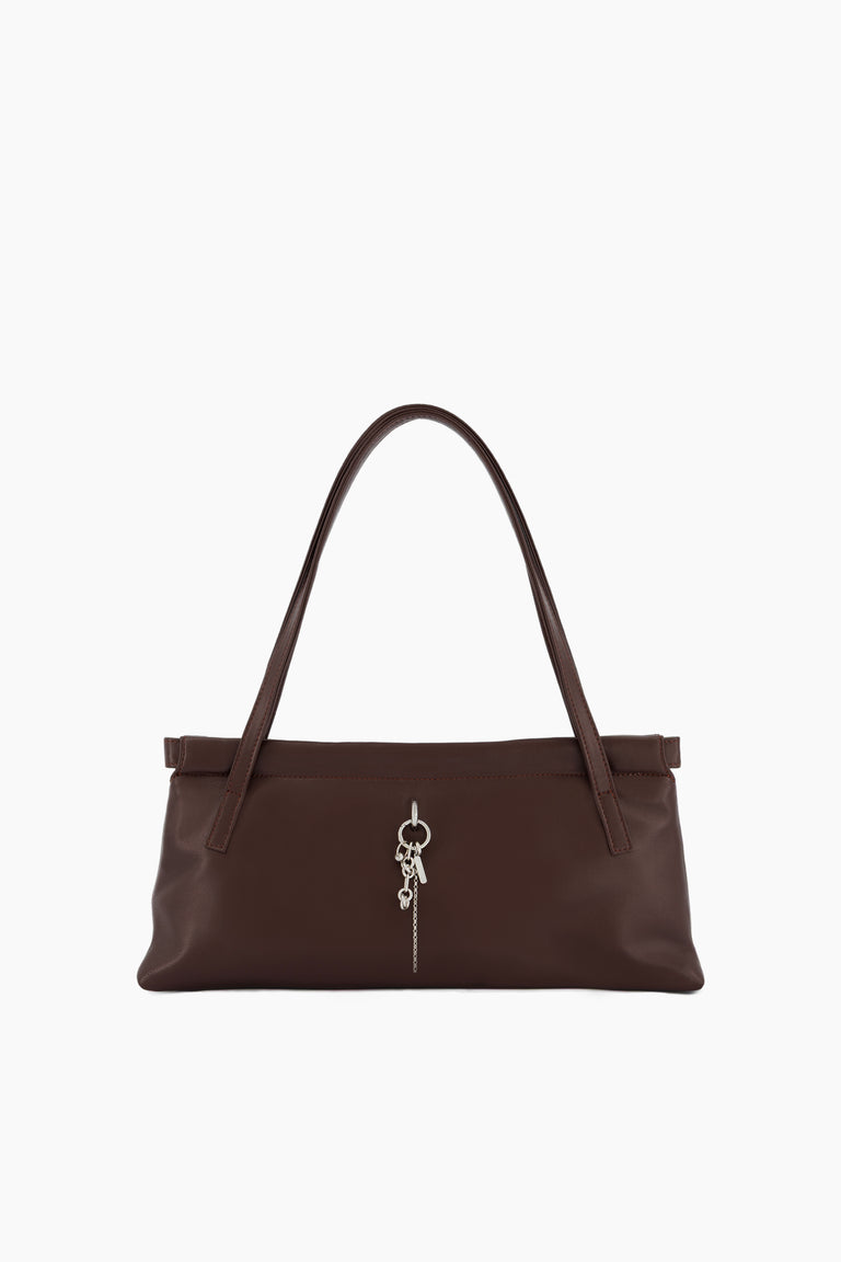 Flor brown bag with chain charm