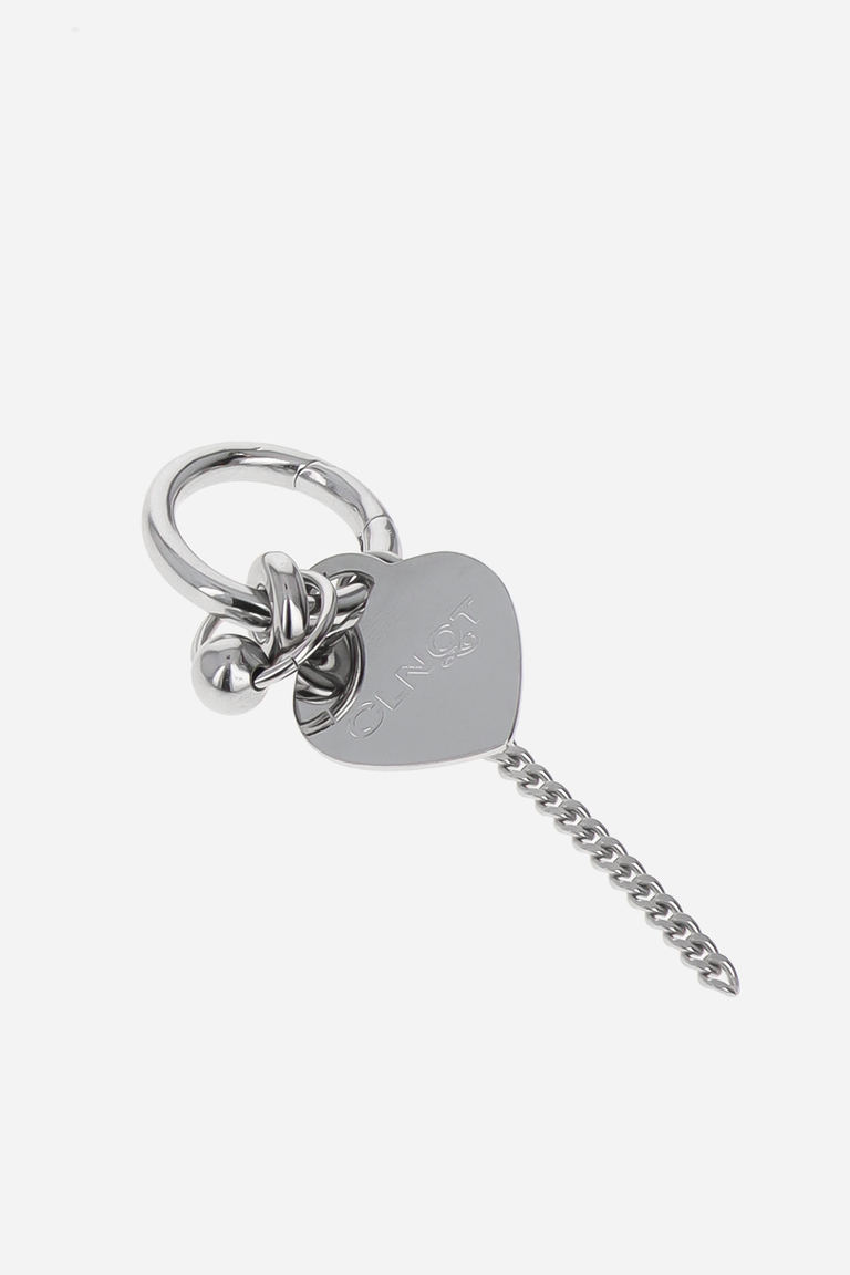 Flor black bag with heart charm