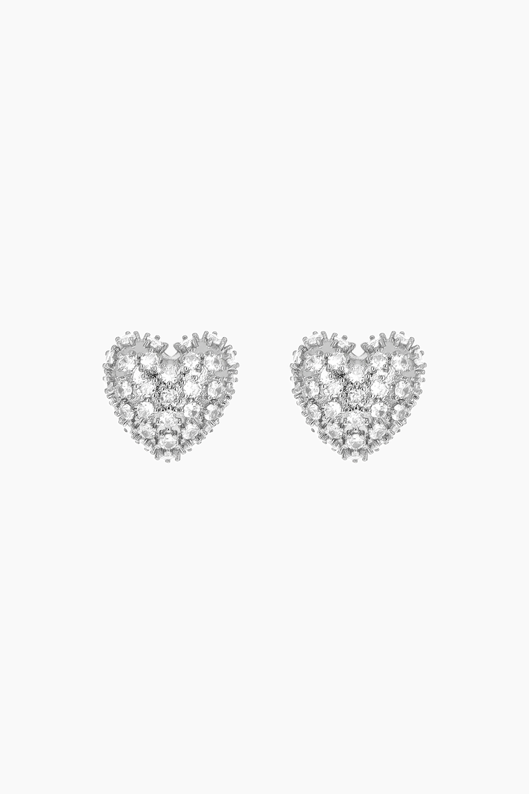 Heart crystal earrings