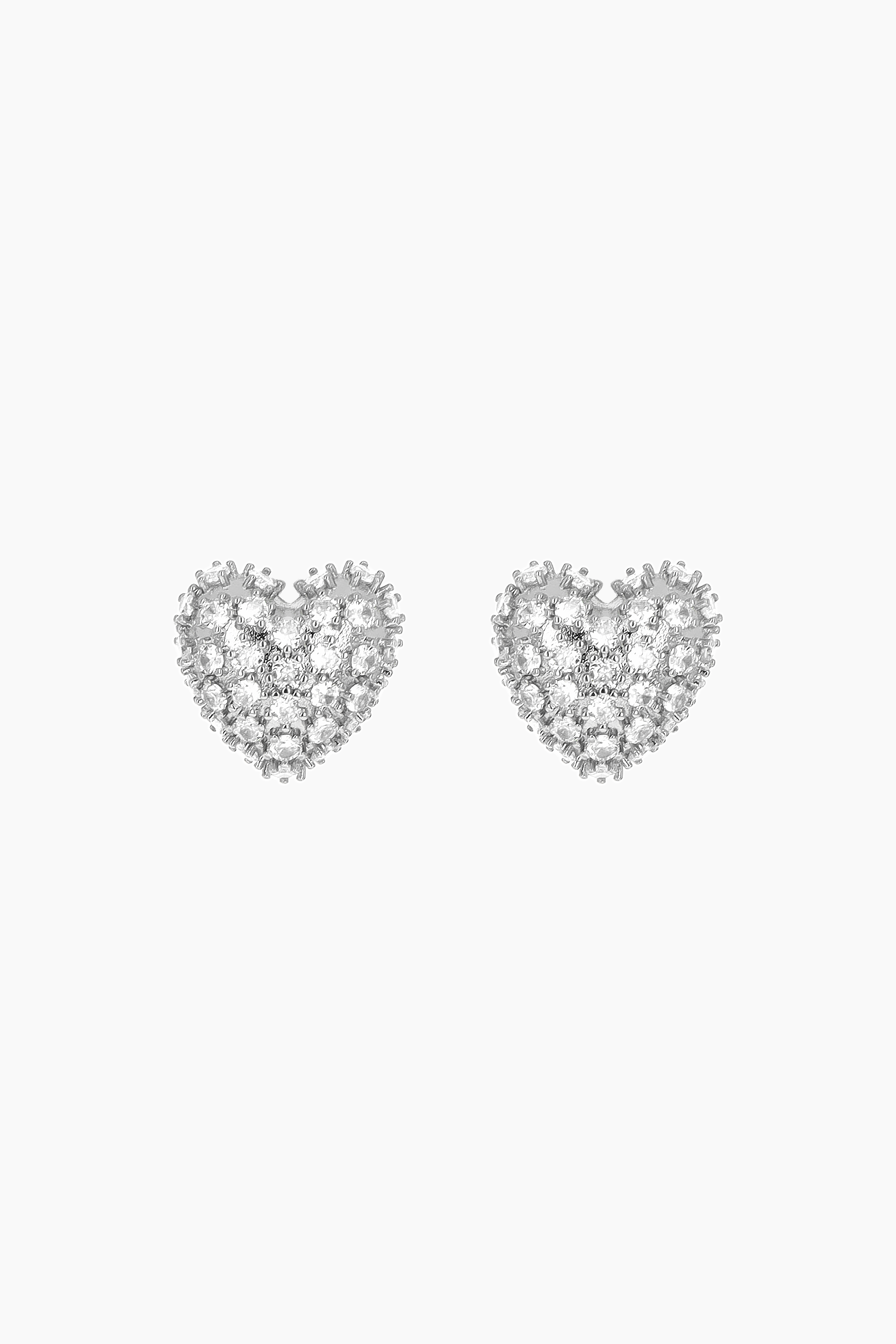 Heart crystal earrings