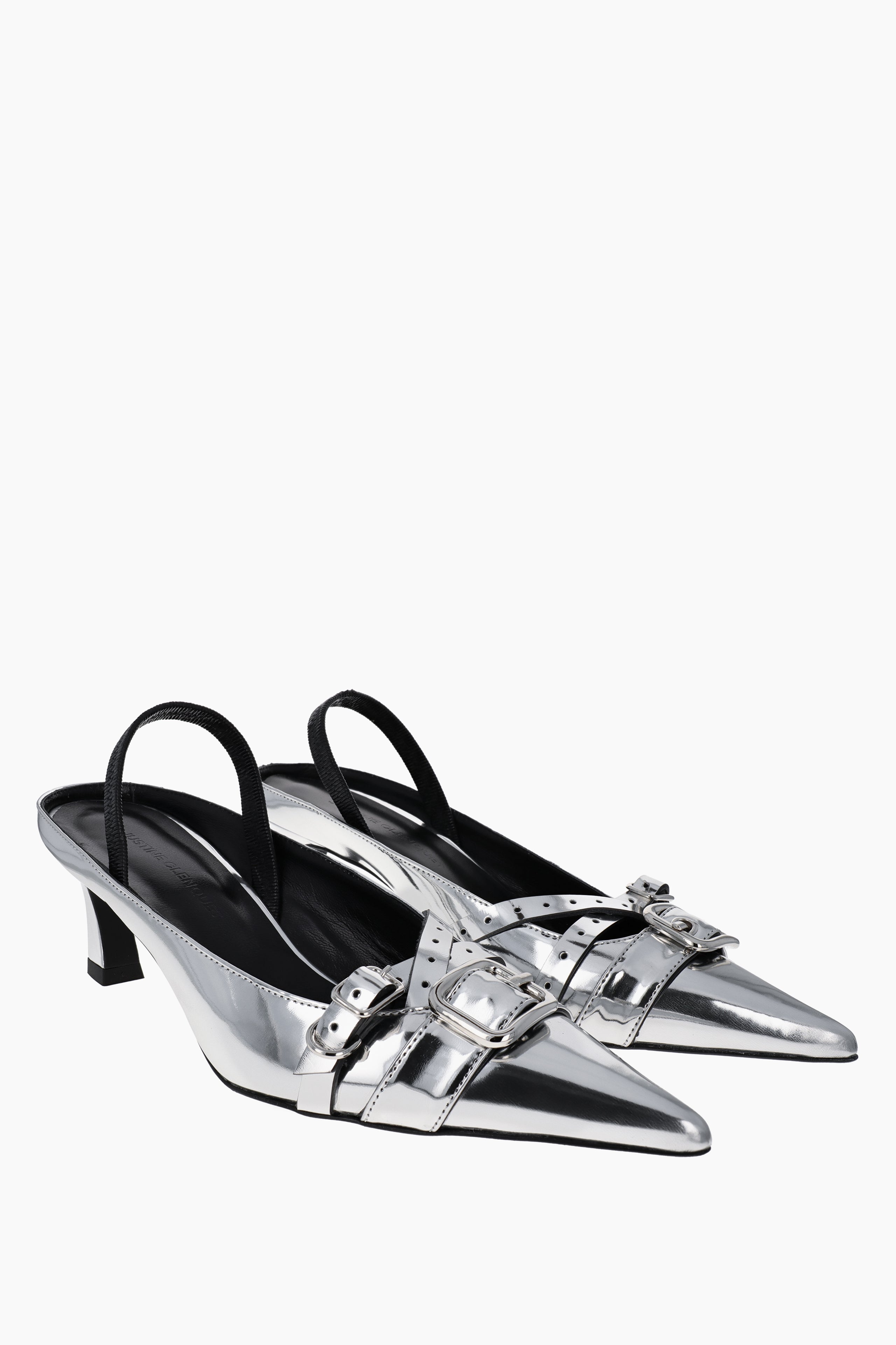 Joan silver slingbacks