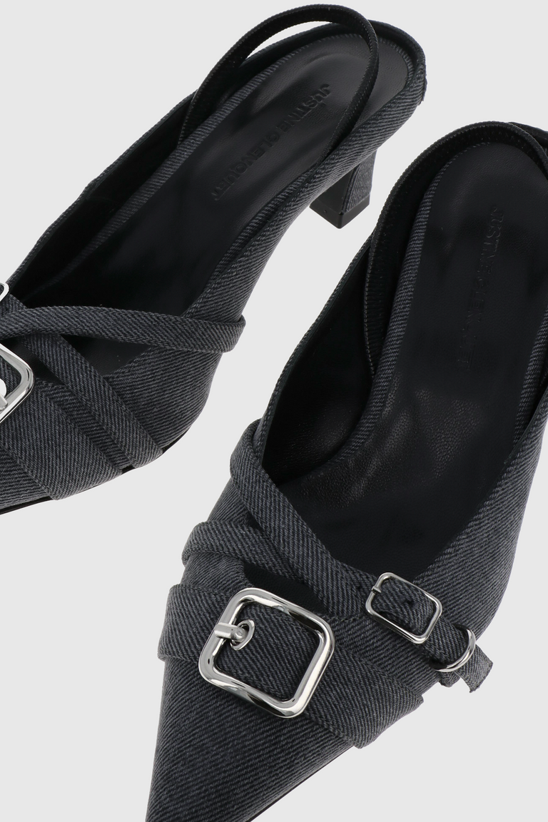 Joan denim grey slingbacks