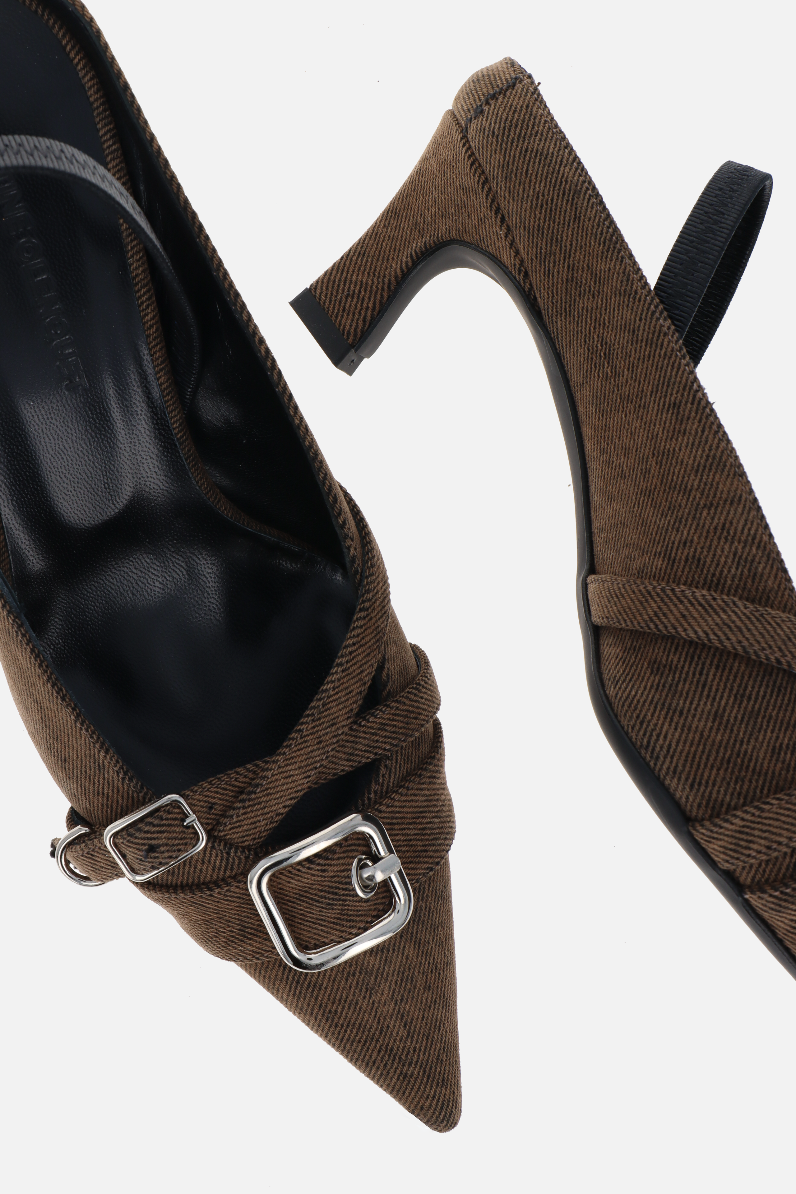 Joan denim cola slingbacks