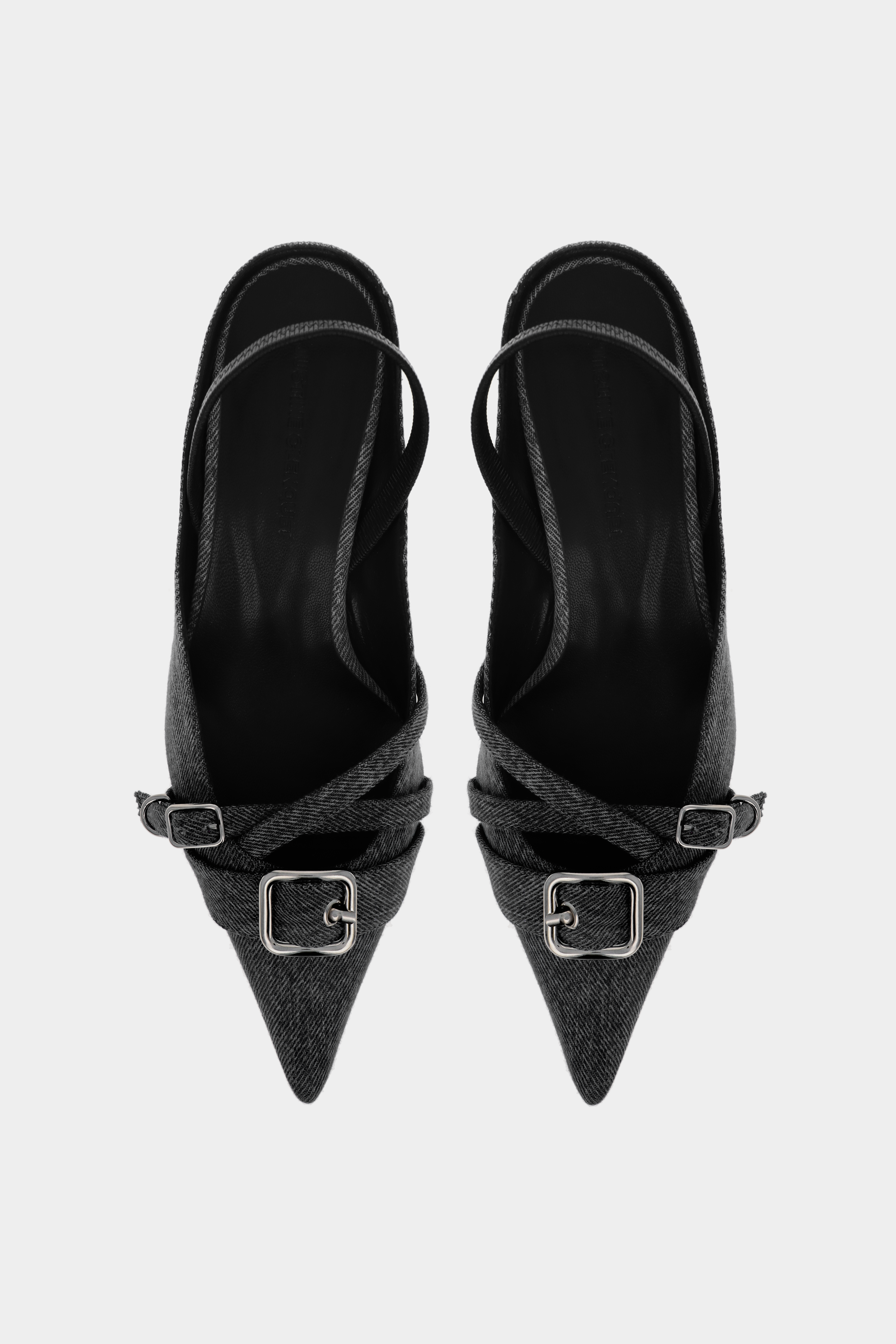 Joan denim zinc slingbacks