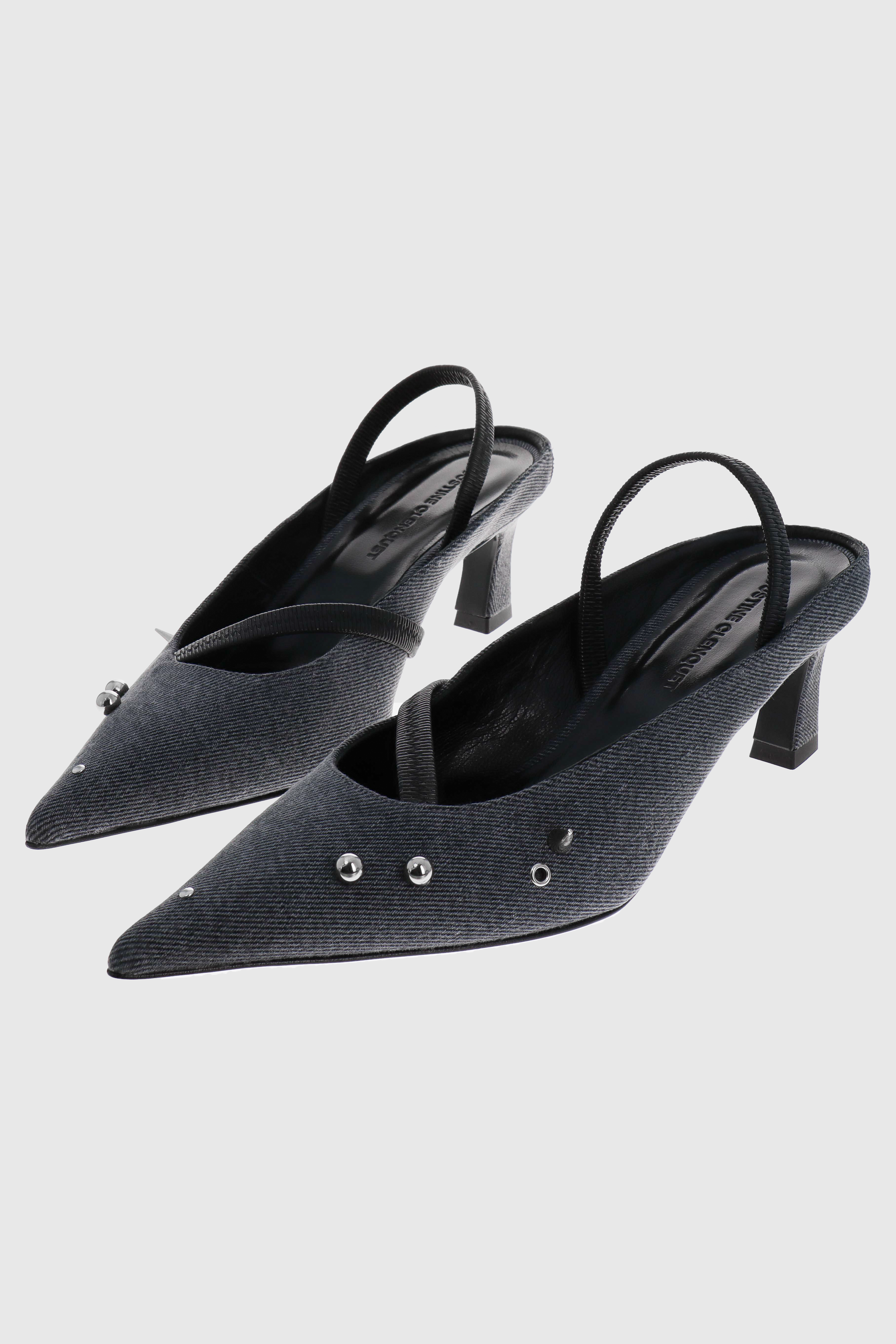 Joy denim grey slingbacks