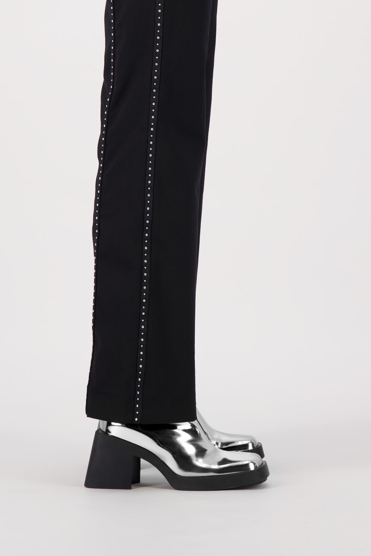 Milla metallic silver ankle boots
