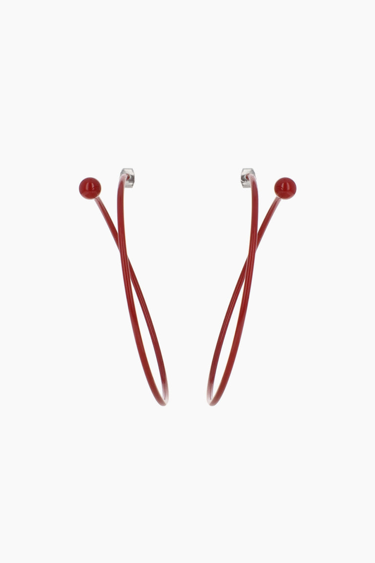 Boucles d'oreilles Marfa rouge