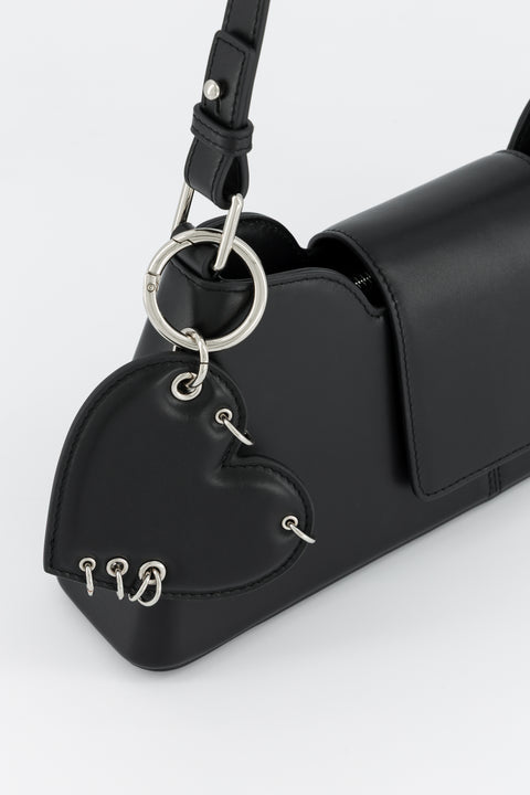 【JUSTINE CLENQUET】HEART BLACK NAPPA KEYCHAIN
