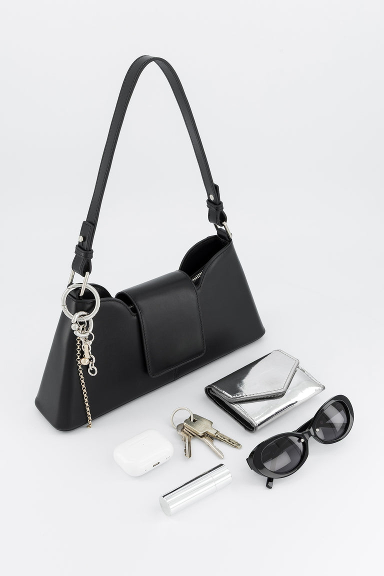 Marla Black Bag + Lewis keychain
