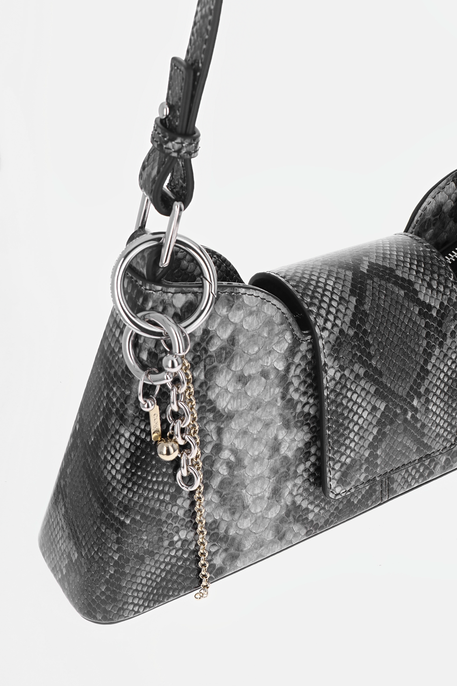 Marla Grey Python Bag + Lewis keychain