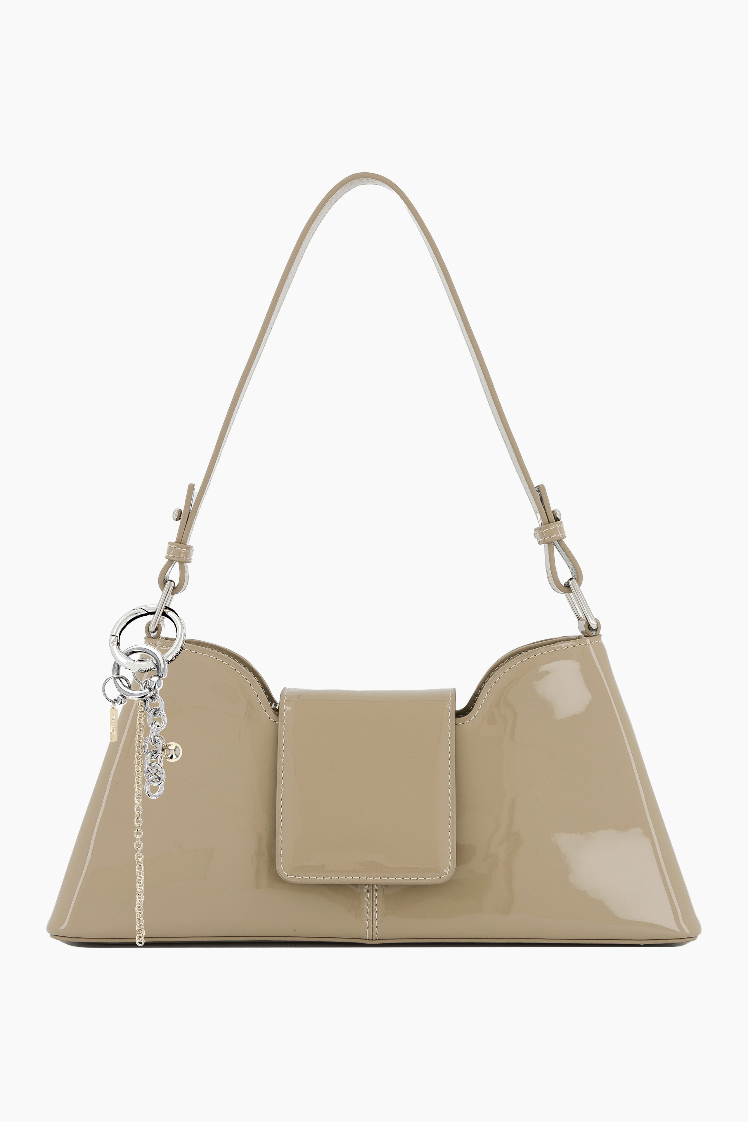 Sac Marla beige verni + porte-clé Lewis