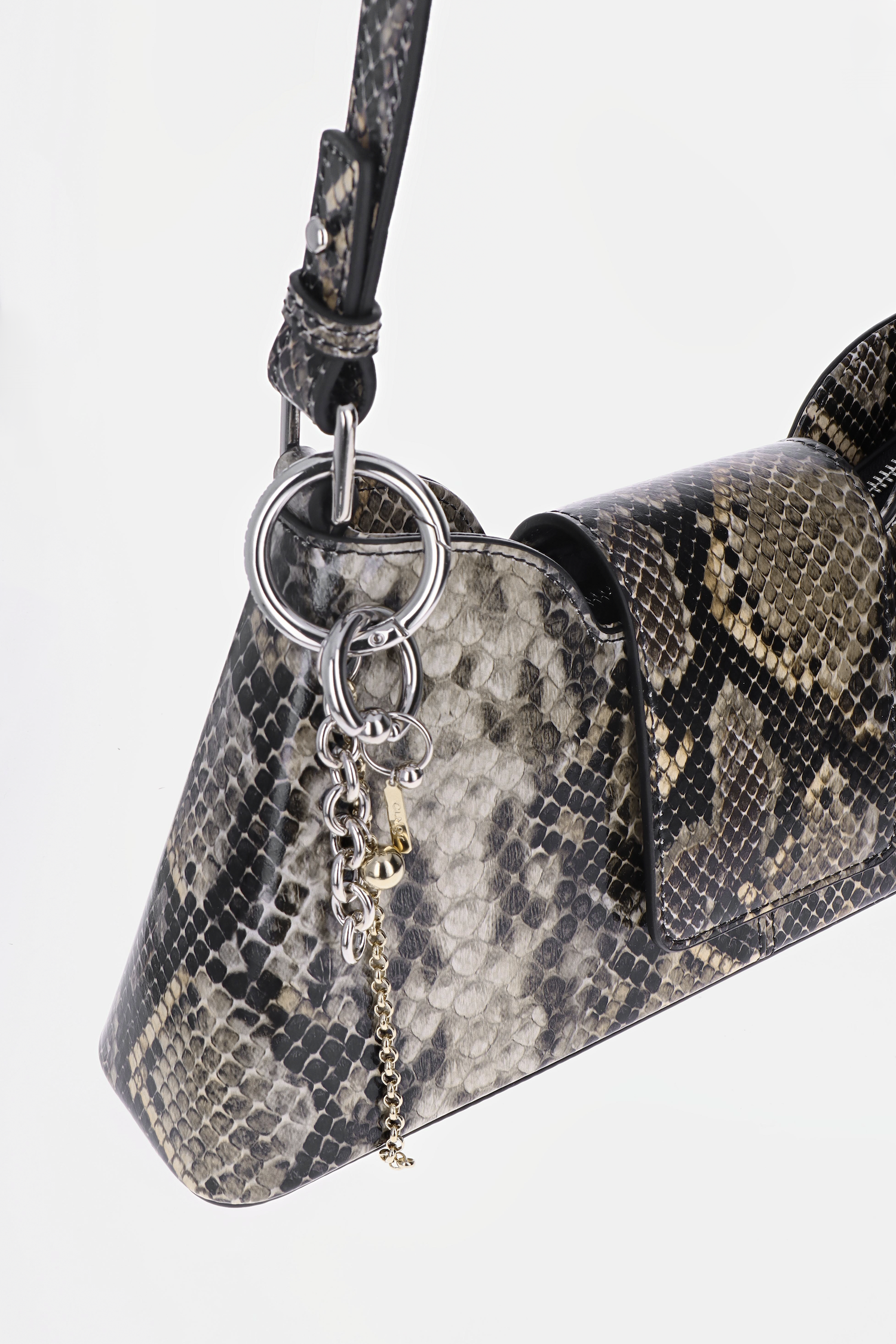 Marla Beige Python Bag + Lewis keychain