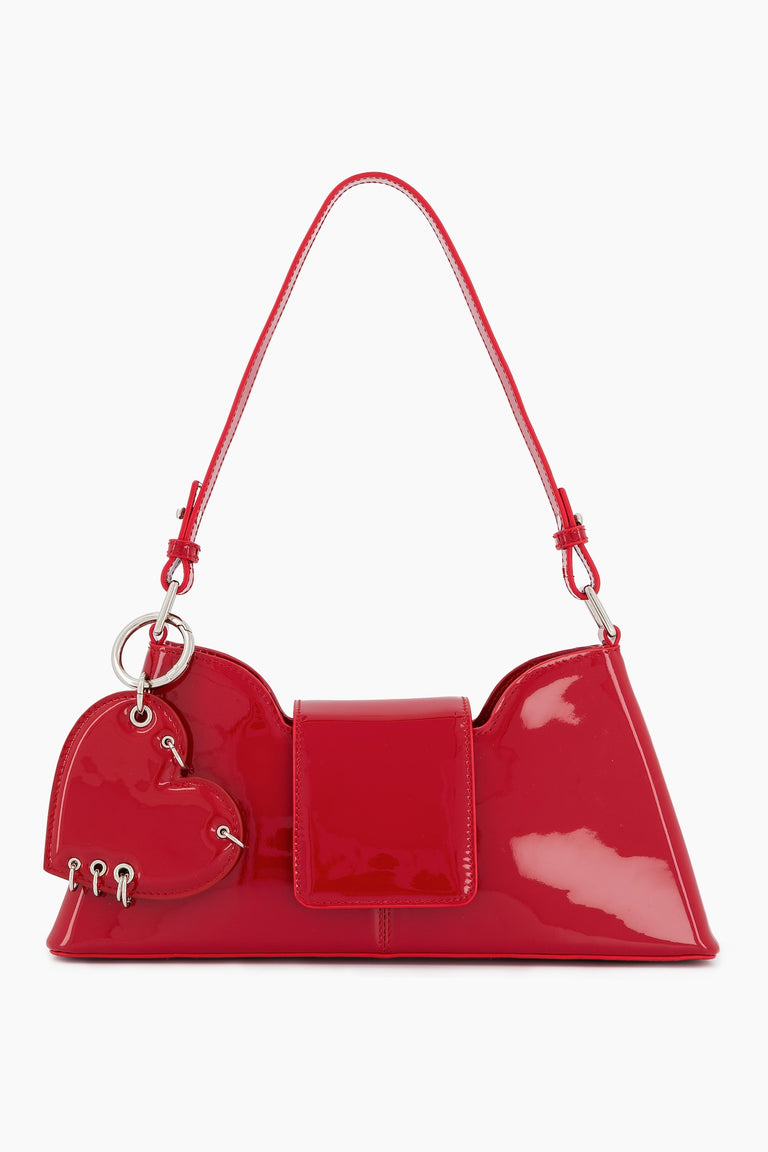 Marla Red Lipstick Bag + Heart keychain