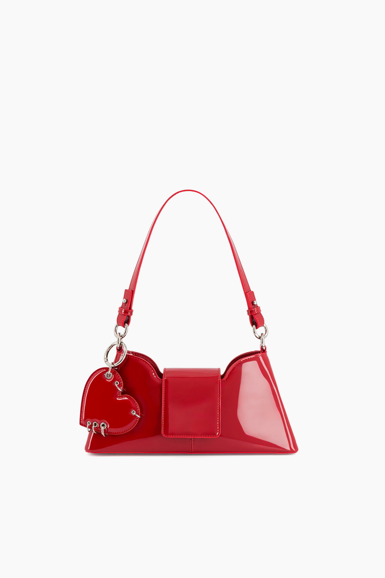 Marla Red Lipstick Bag + Heart keychain