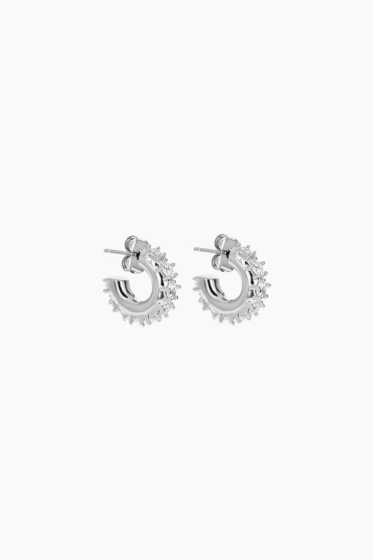 Nina small silver earrings