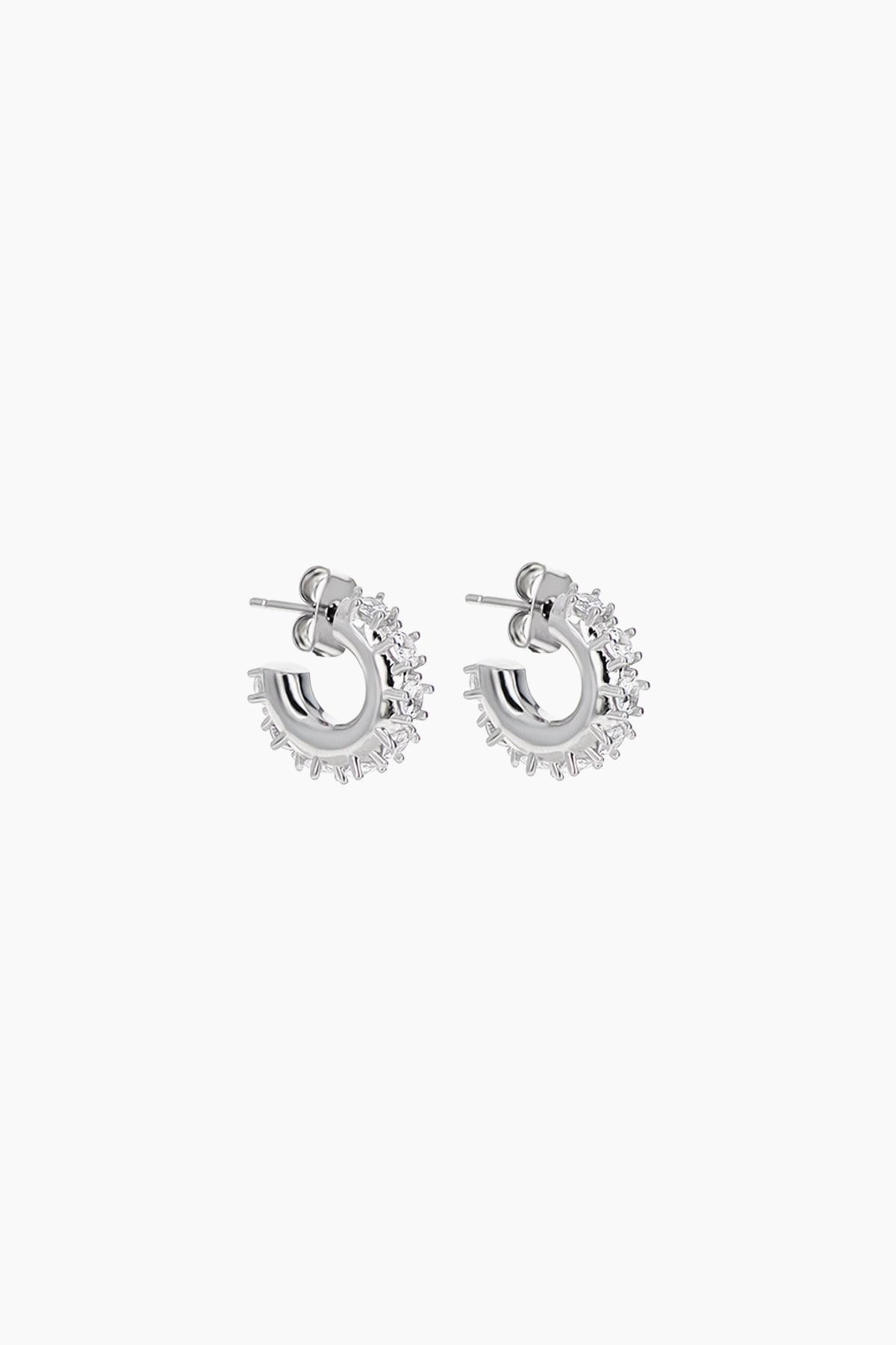 Nina small silver earrings