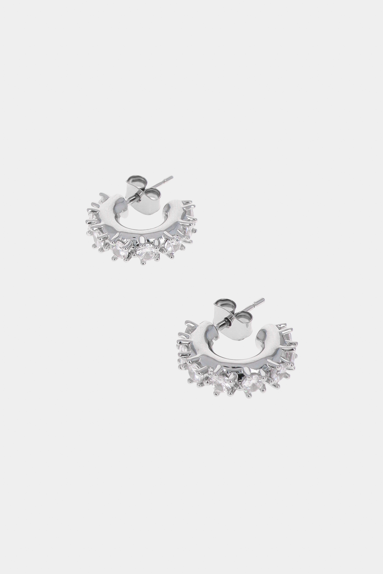 Nina small silver earrings