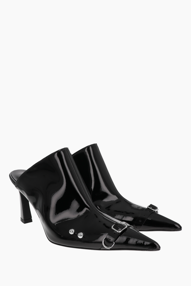 Patti black patent mules