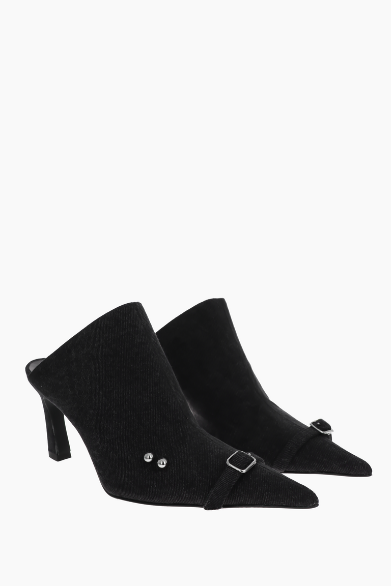 Patti denim grey mules