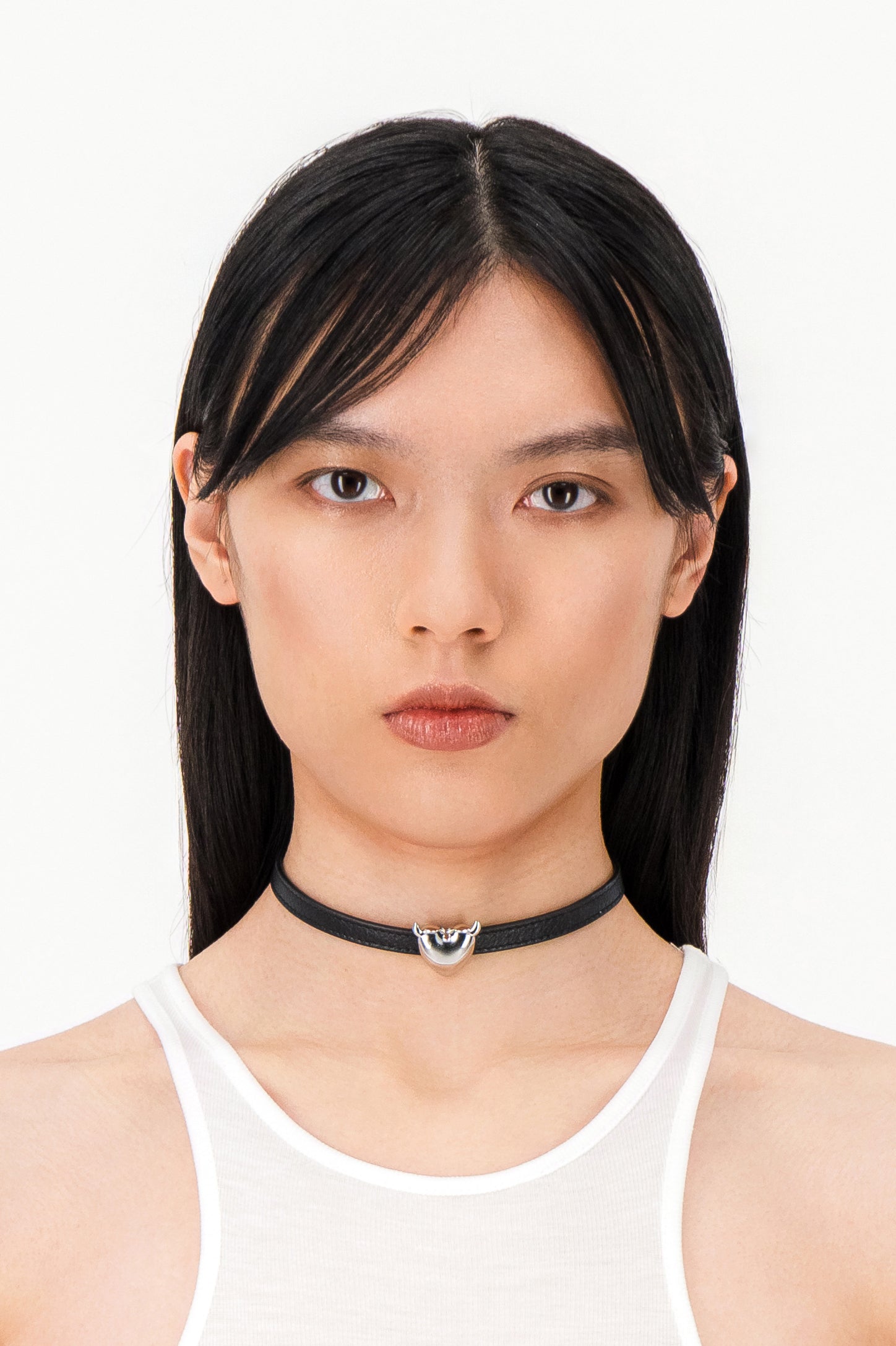 Devil leather choker