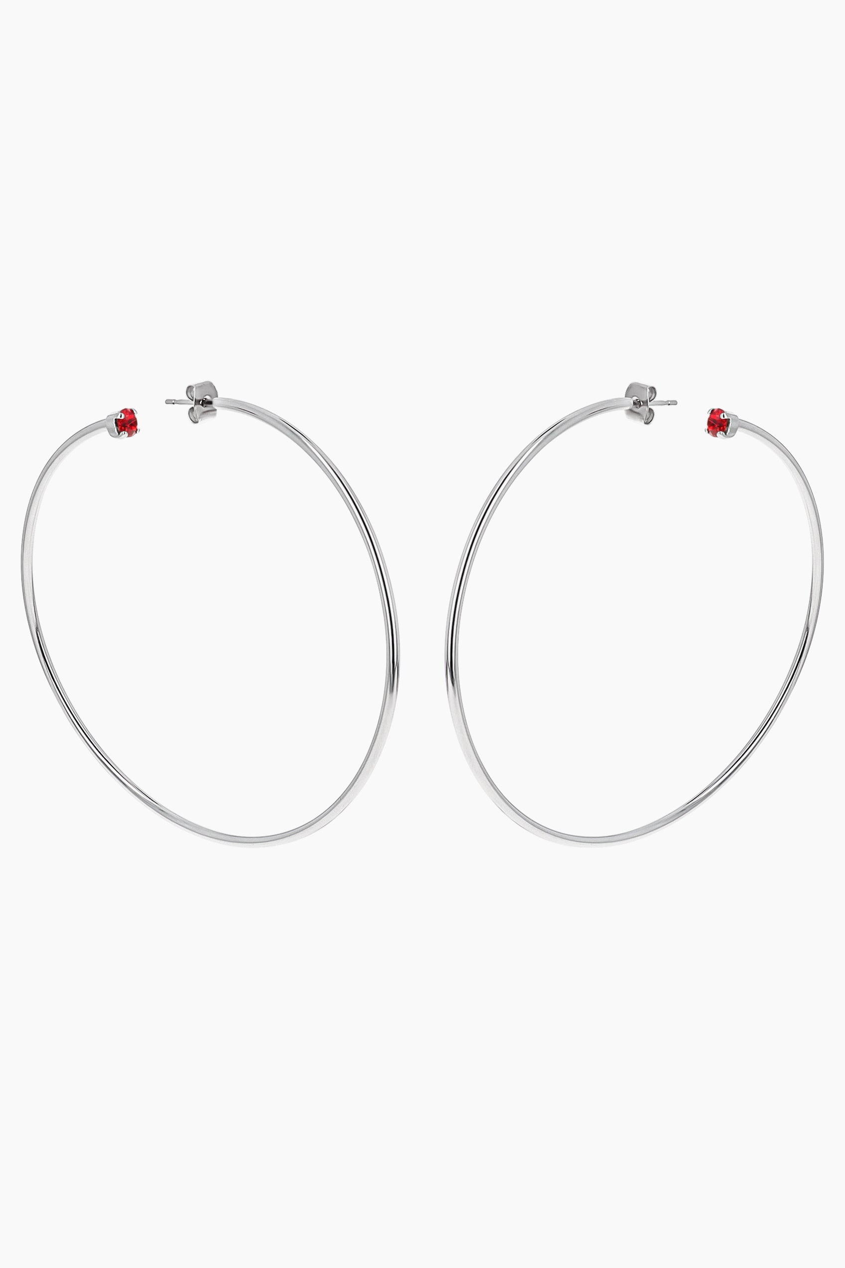 Boucles d'oreilles Nancy rouge