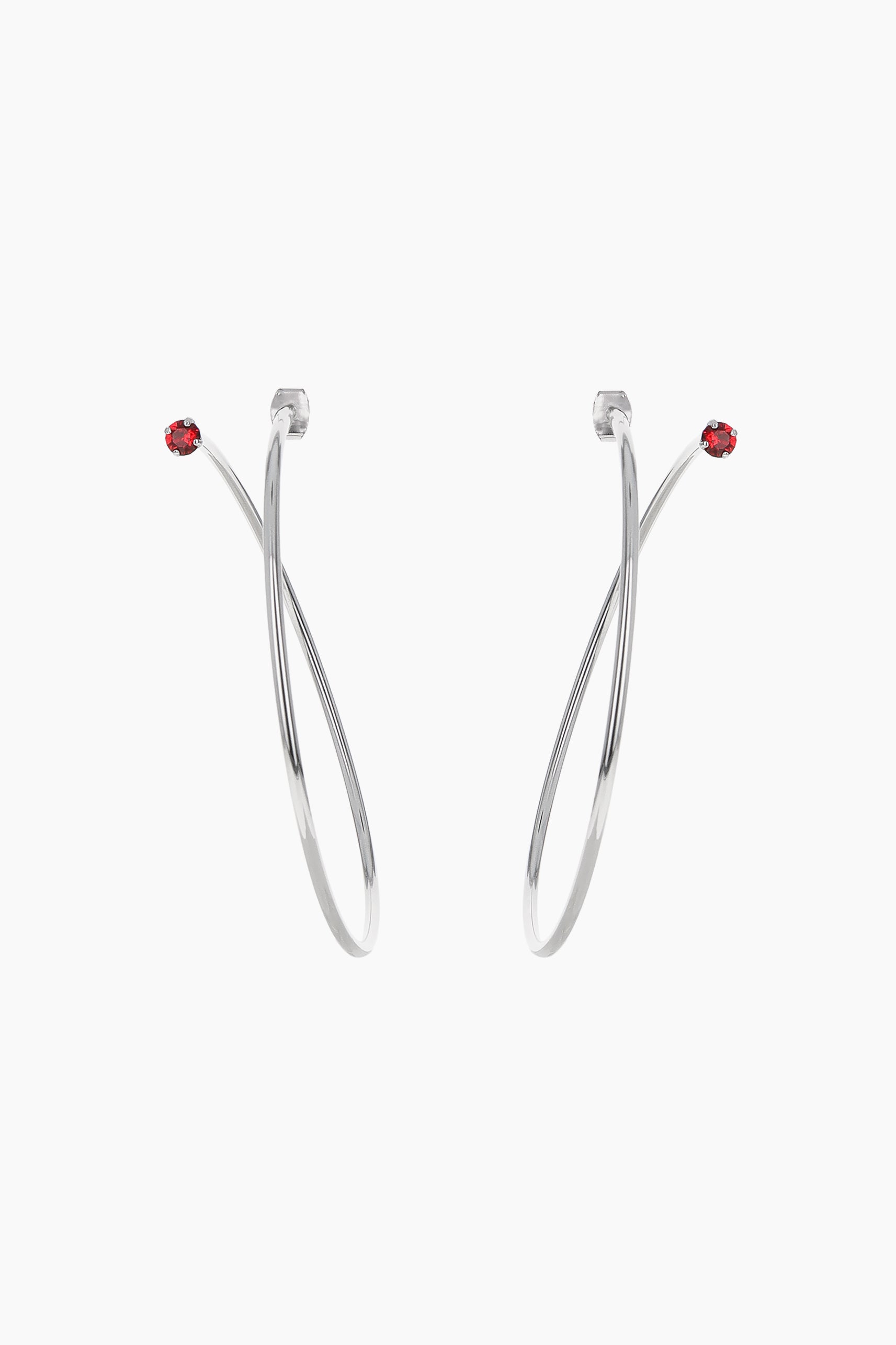 Boucles d'oreilles Nancy rouge