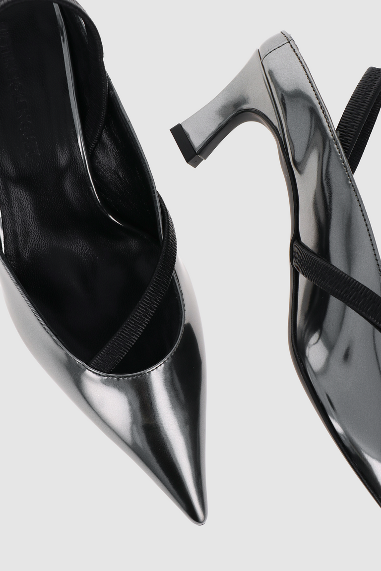 Sofia gun metal slingbacks